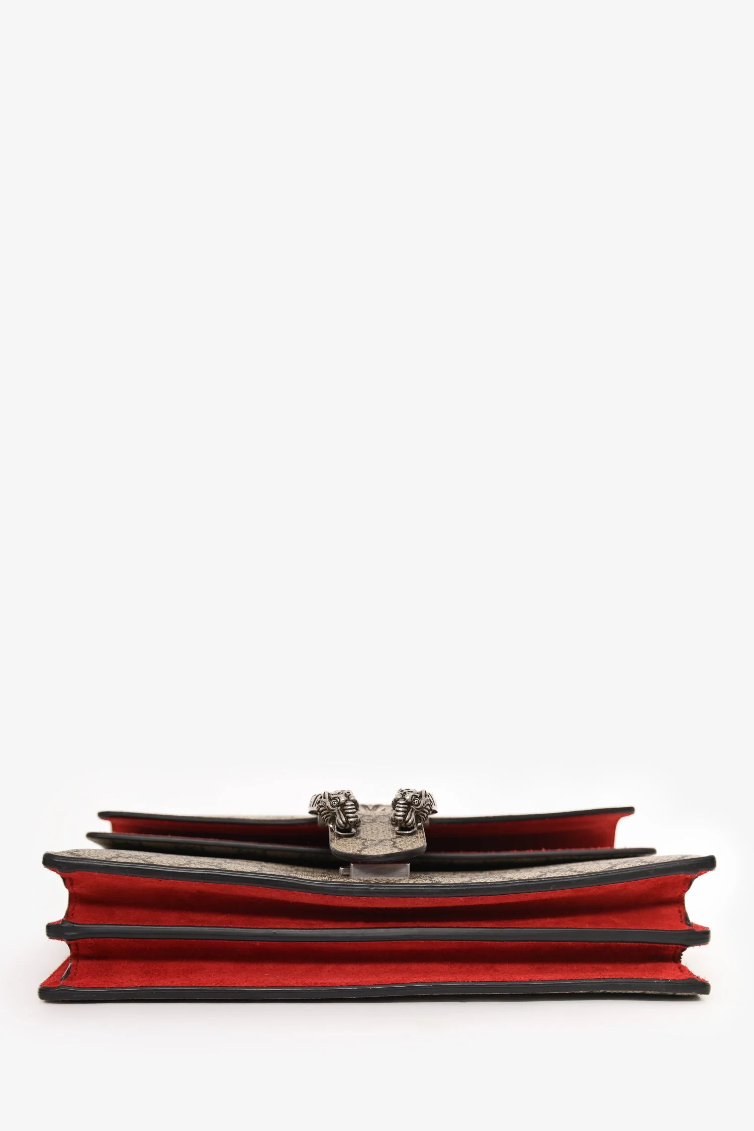 Gucci GG Supreme/Red Suede Small Dionysus Shoulder Bag - Image 5