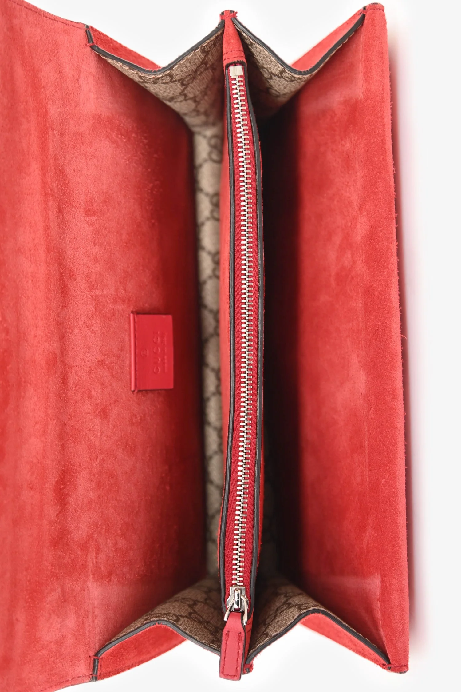 Gucci GG Supreme/Red Suede Small Dionysus Shoulder Bag - Image 6