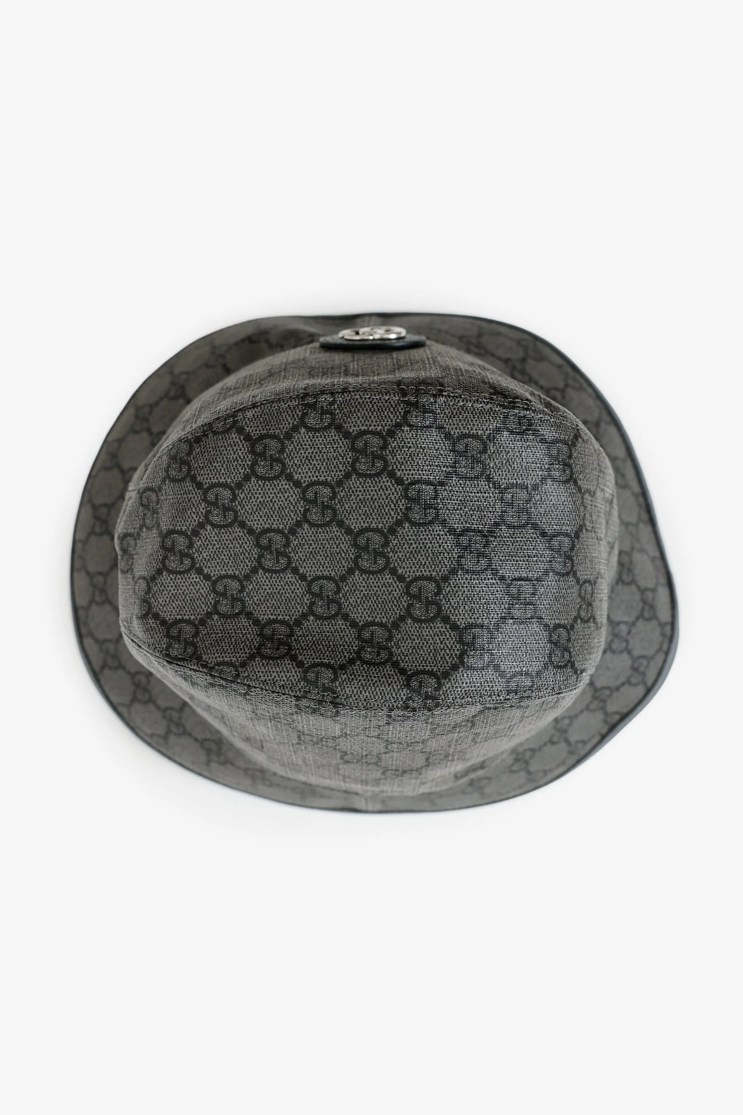Gucci Gray GG Supreme Bucket Hat Size M - Image 3