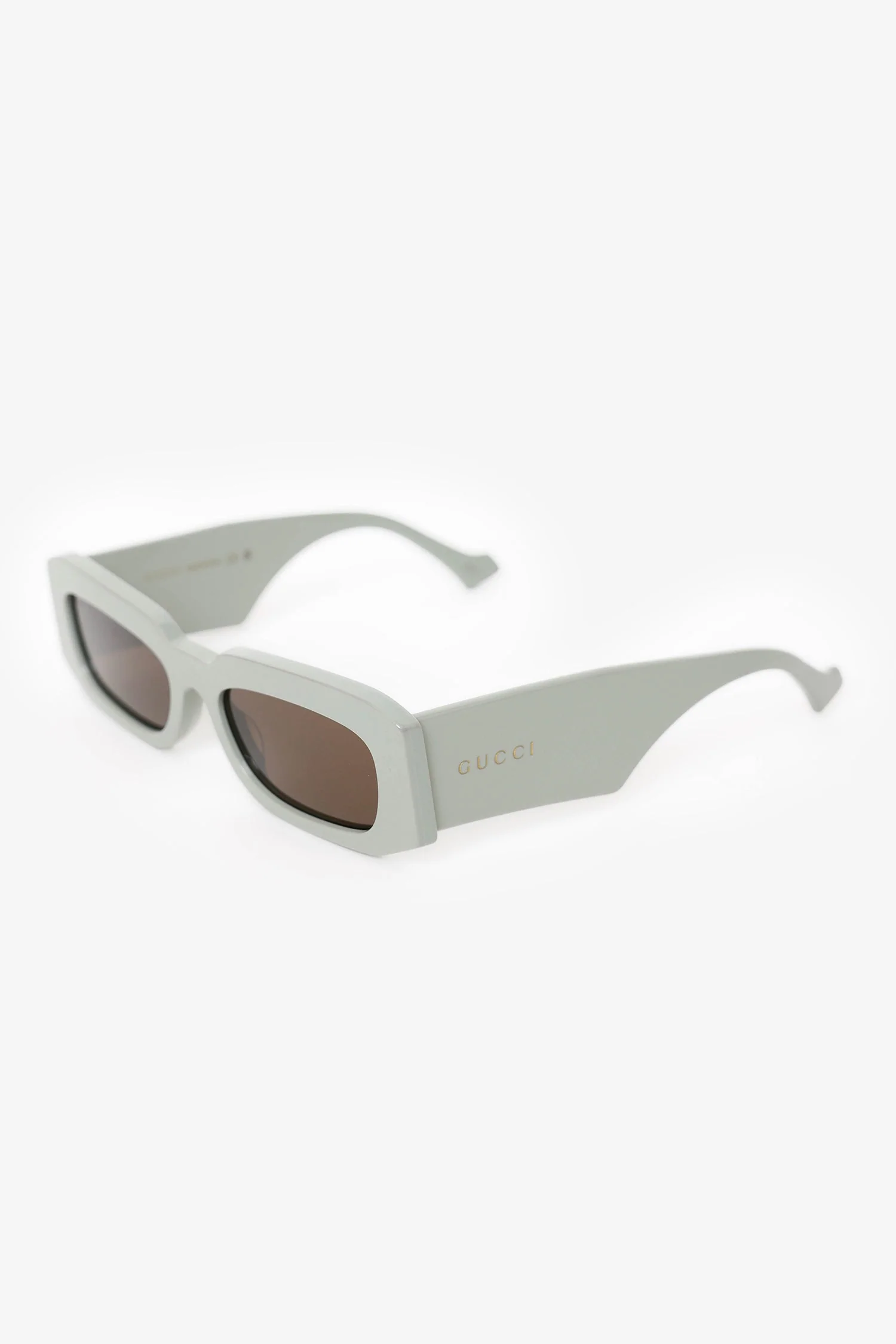 Gucci Green Frame Rectangle Sunglasses - Image 2