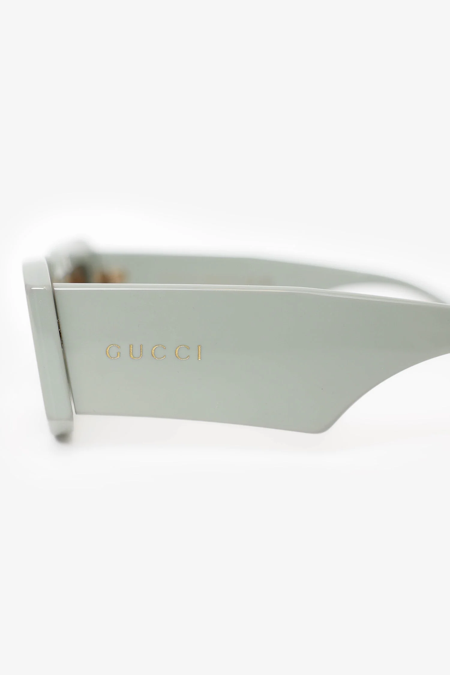 Gucci Green Frame Rectangle Sunglasses - Image 4
