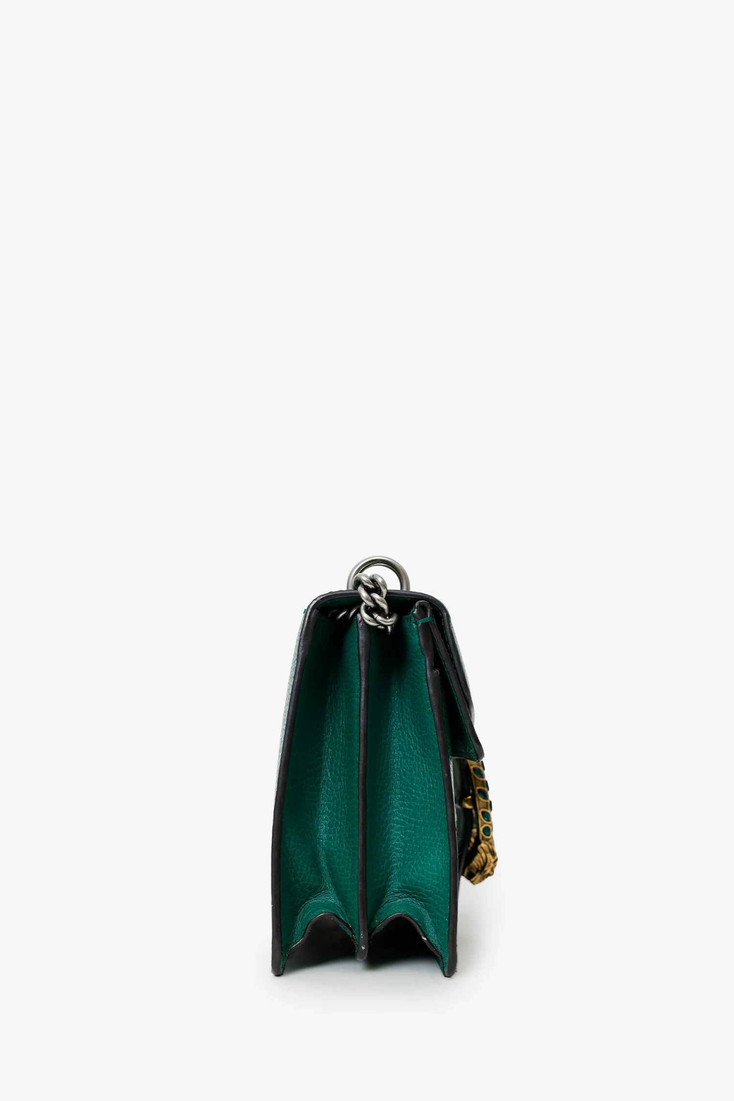 Gucci Green Leather Dionysus Medium Shoulder Bag - Image 3