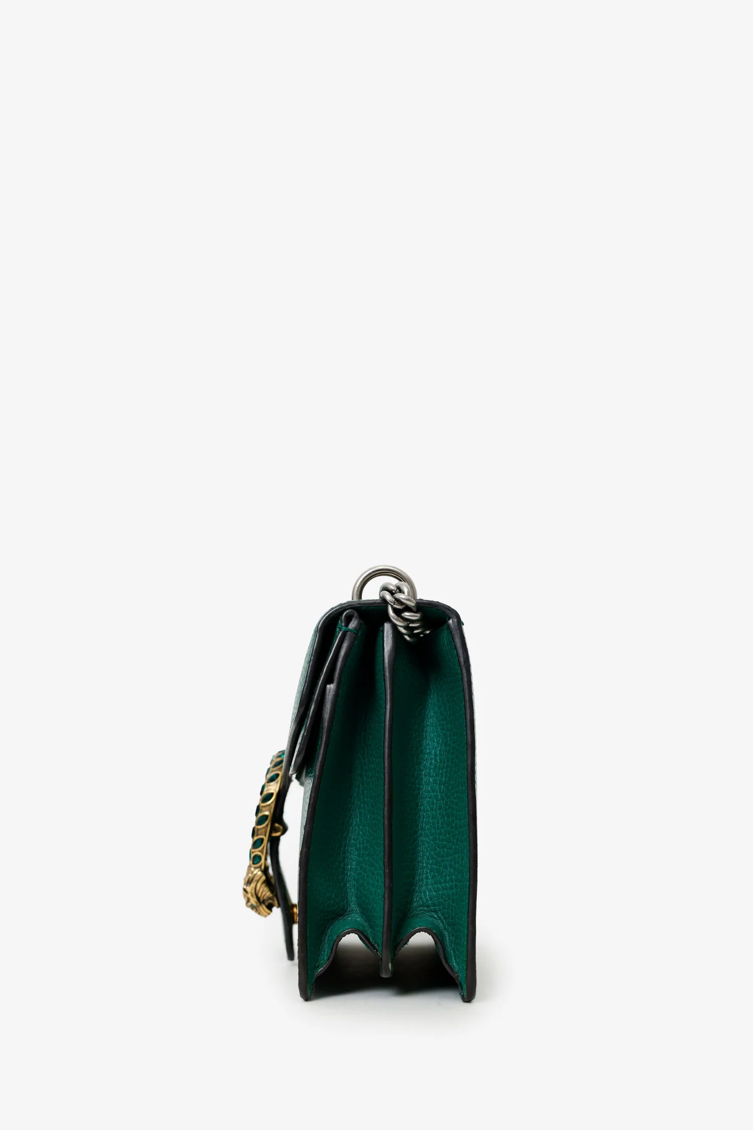 Gucci Green Leather Dionysus Medium Shoulder Bag - Image 4