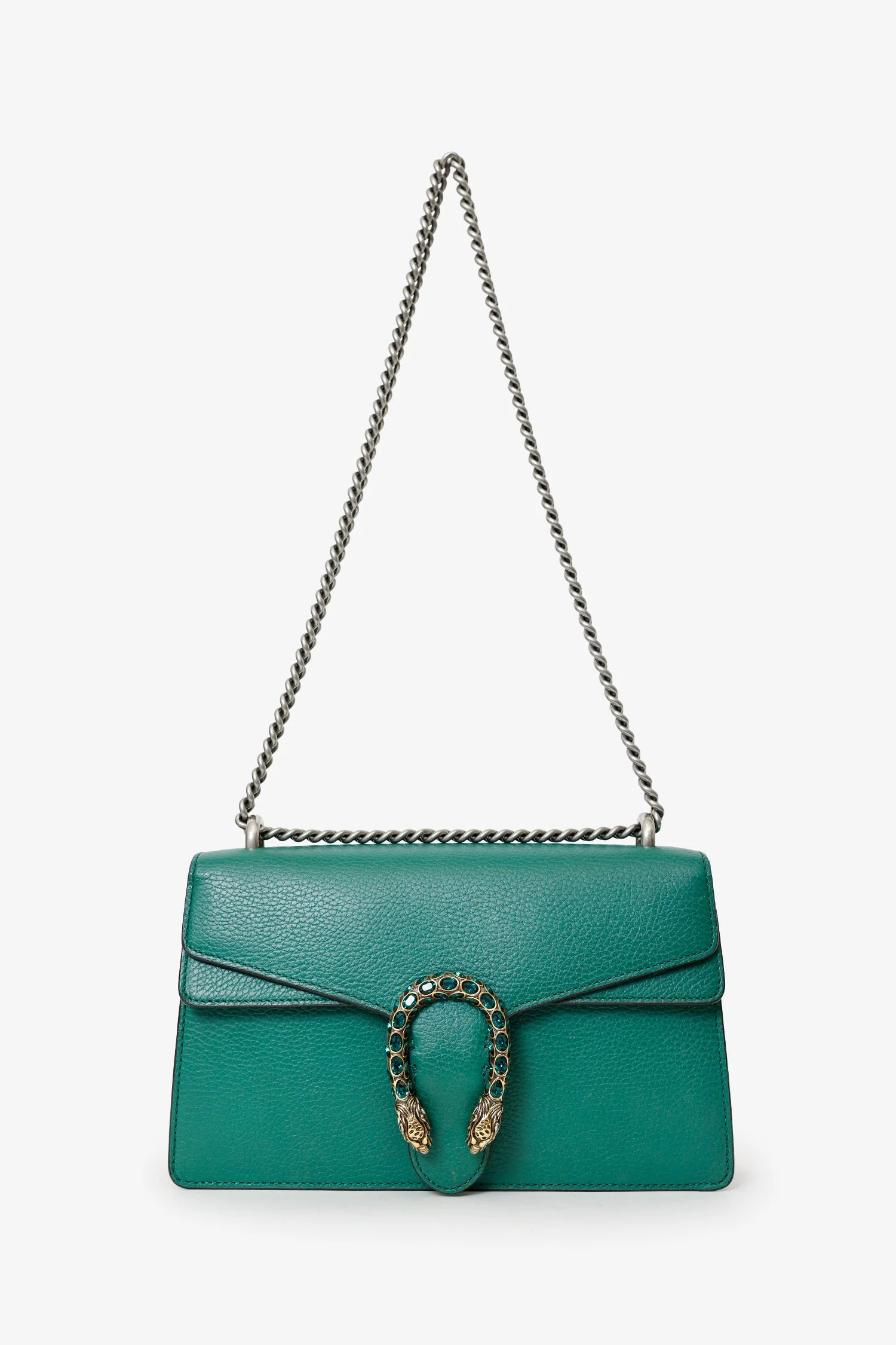 Gucci Green Leather Dionysus Medium Shoulder Bag - Image 6