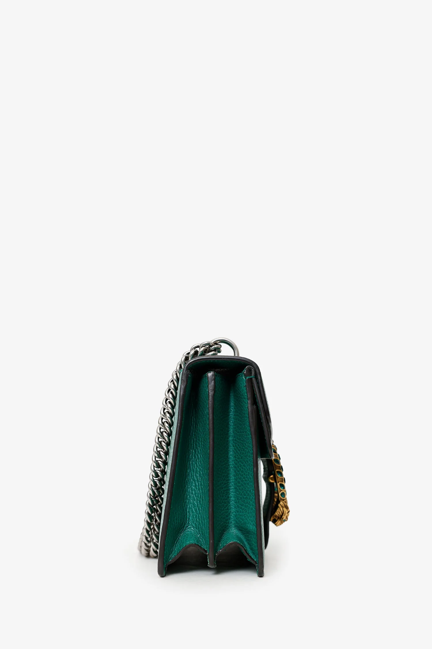 Gucci Green Leather Dionysus Medium Shoulder Bag - Image 2