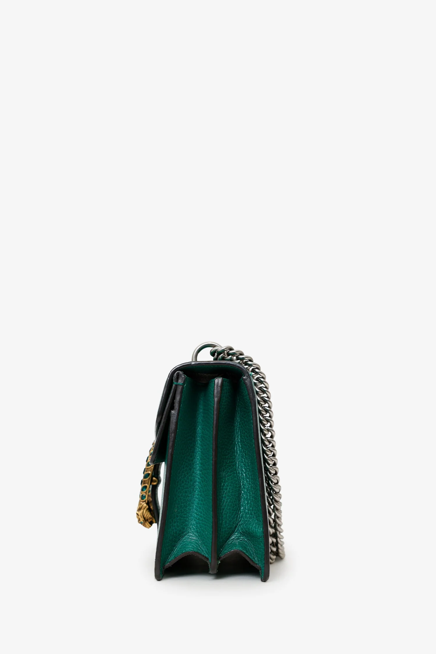 Gucci Green Leather Dionysus Medium Shoulder Bag - Image 4