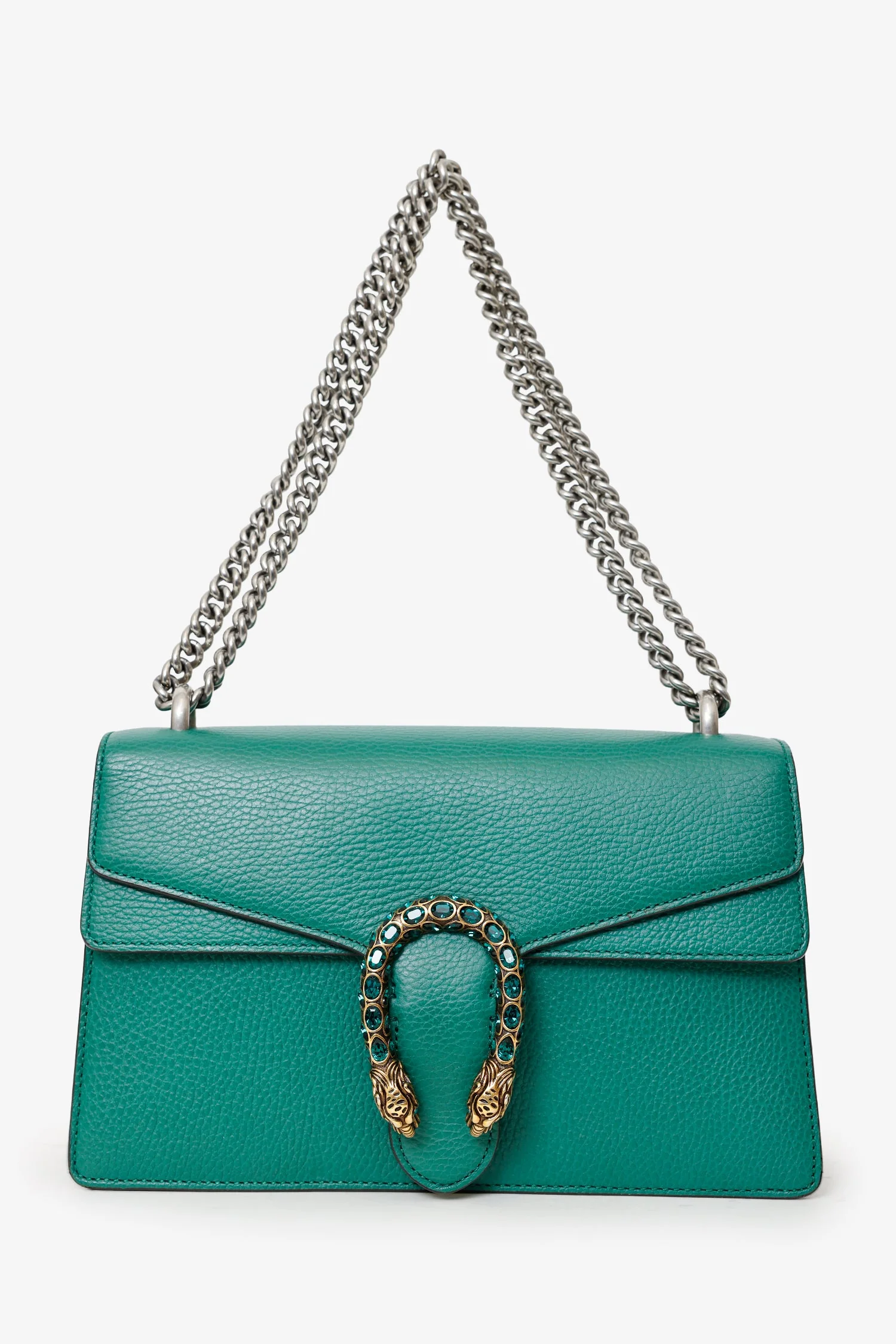 Gucci Green Leather Dionysus Medium Shoulder Bag - Image 6