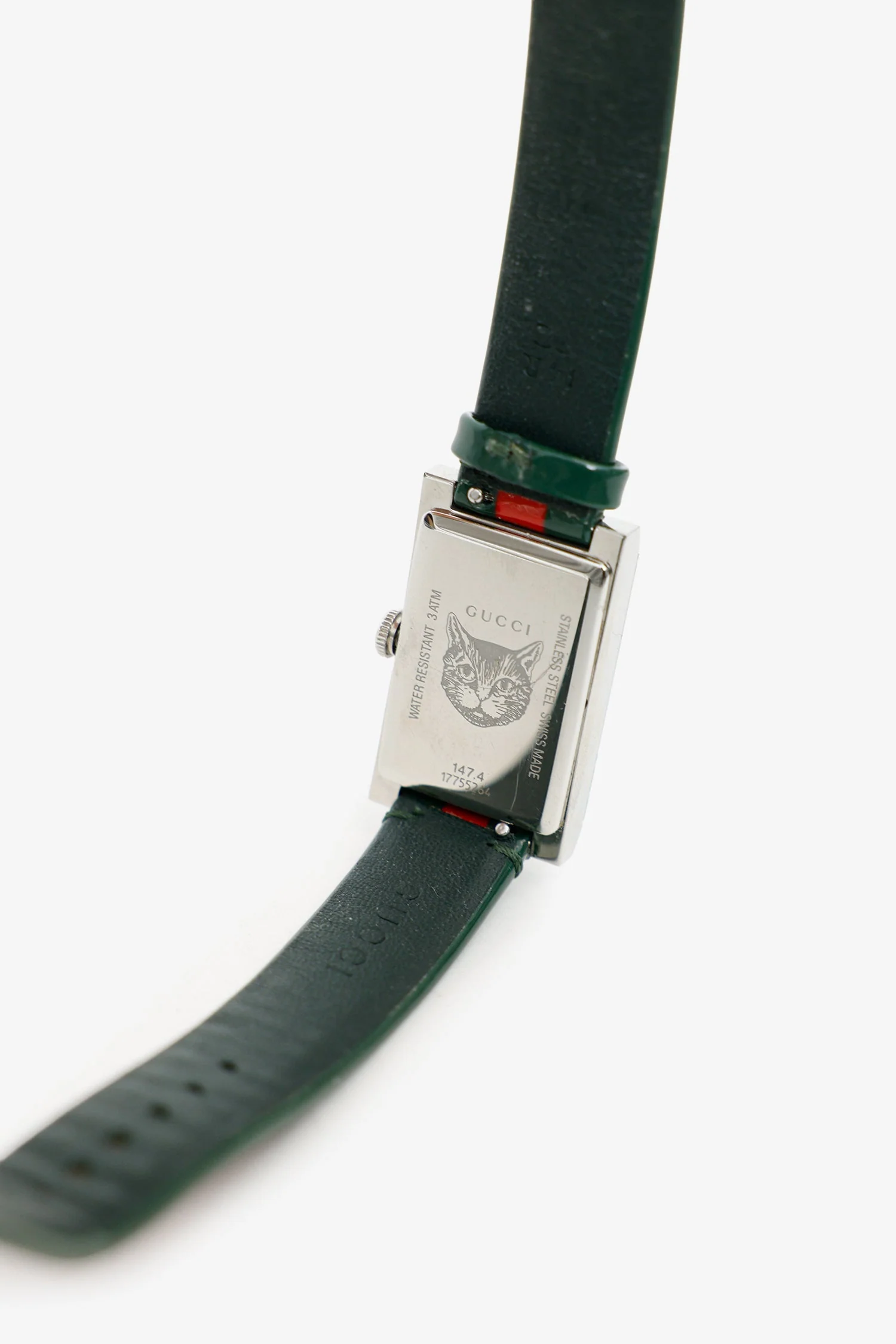 Gucci Green/Red Web G-Frame 21mm Watch - Image 4