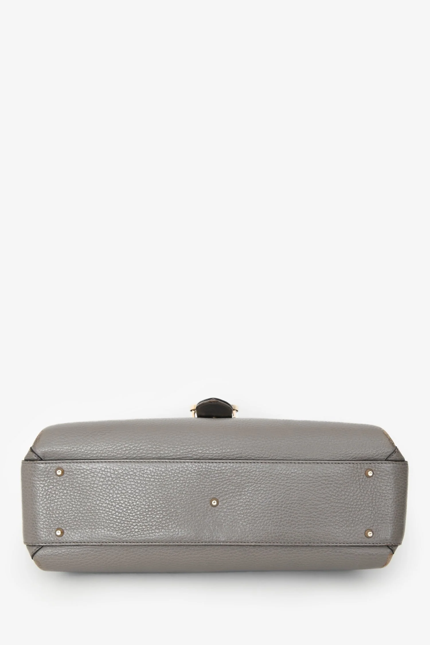 Gucci Grey Calfskin Interlocking G Dollar Large Top Handle Shoulder Bag (As Is) - Image 5