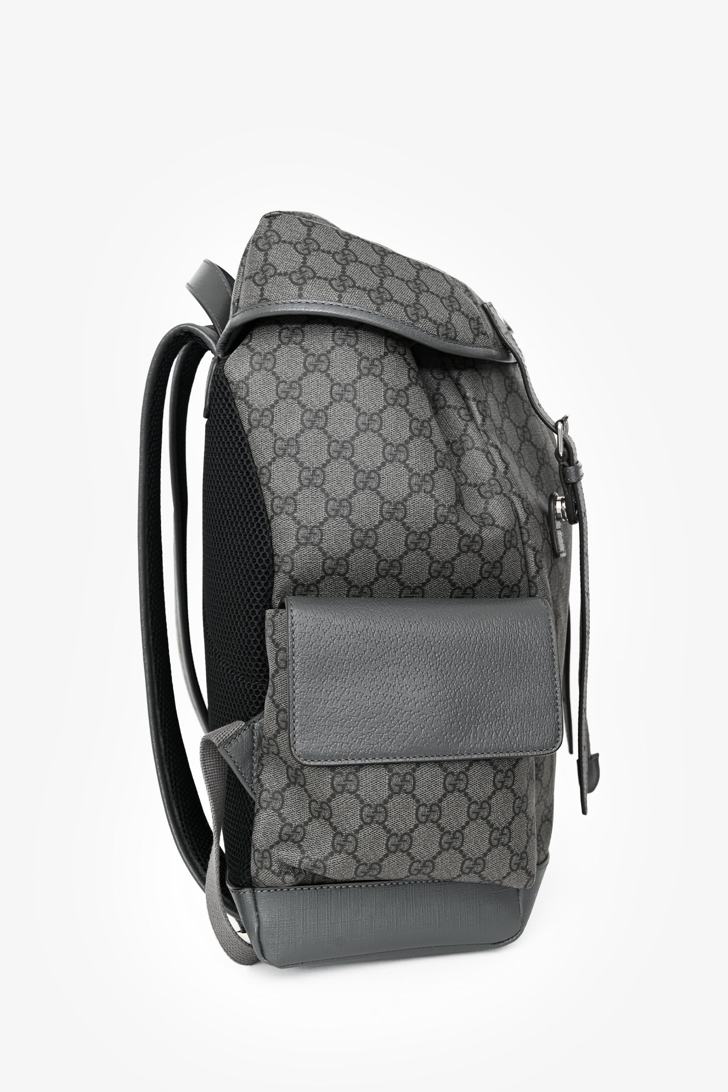 Gucci Grey Canvas GG Supreme Medium Backpack - Image 2