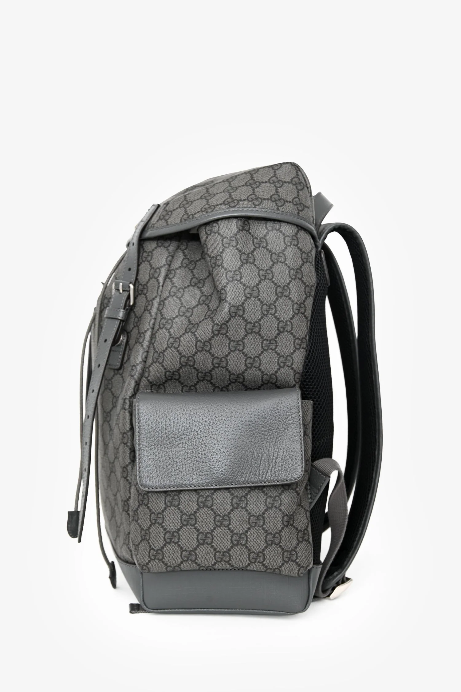 Gucci Grey Canvas GG Supreme Medium Backpack - Image 4