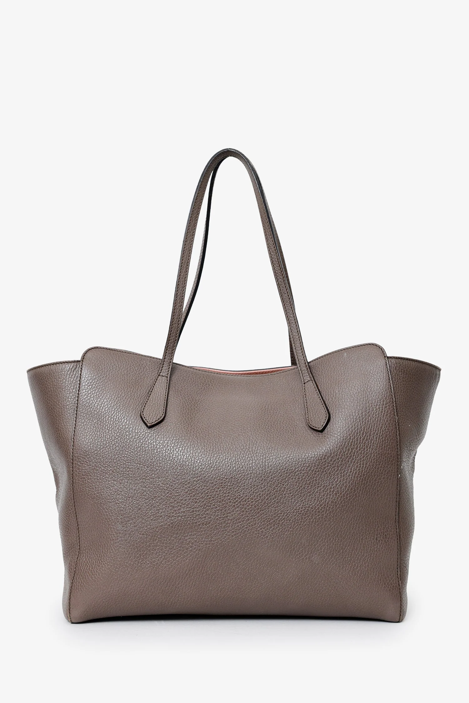 Gucci Grey Leather Medium 'Swing Tote' - Image 3