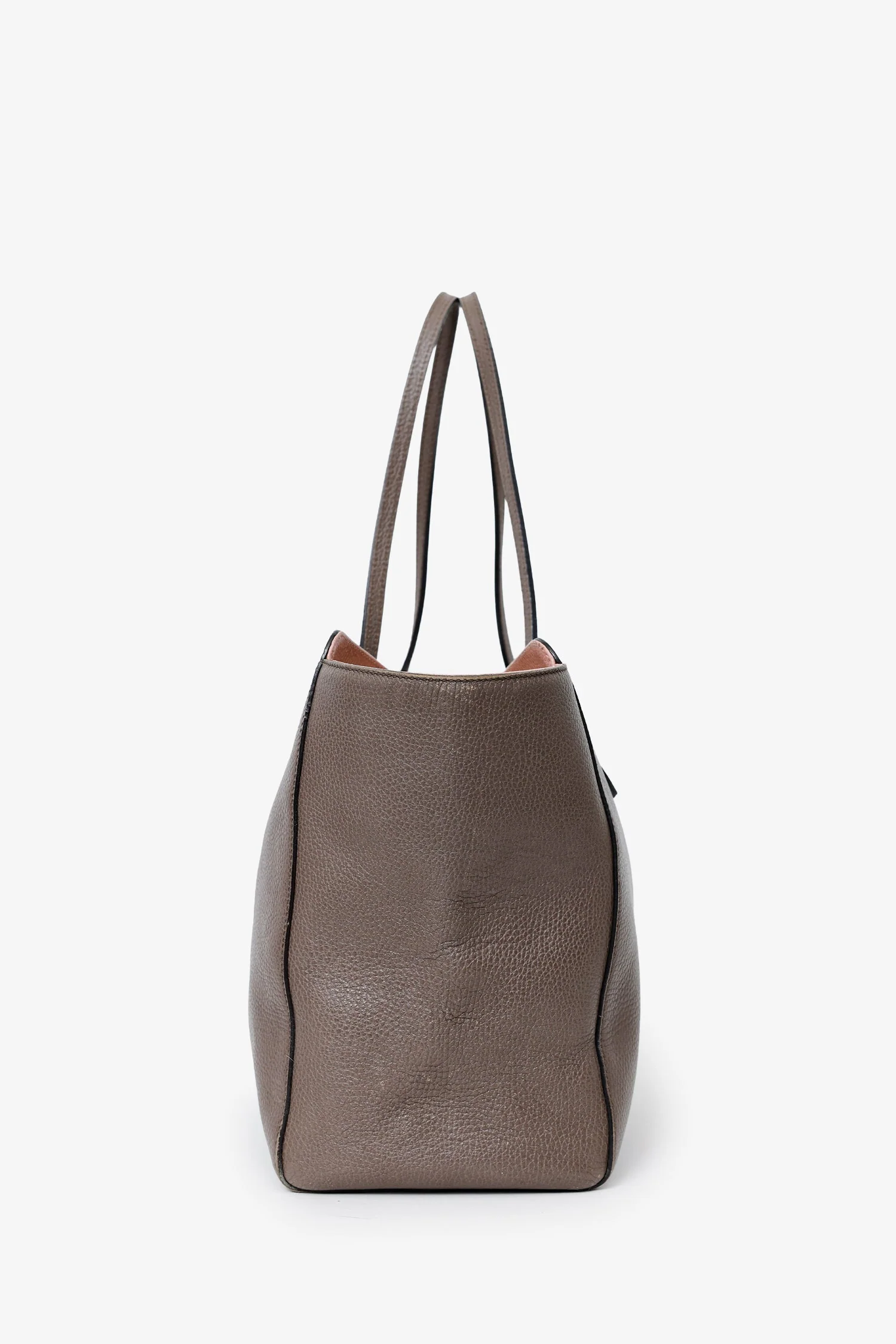Gucci Grey Leather Medium 'Swing Tote' - Image 4