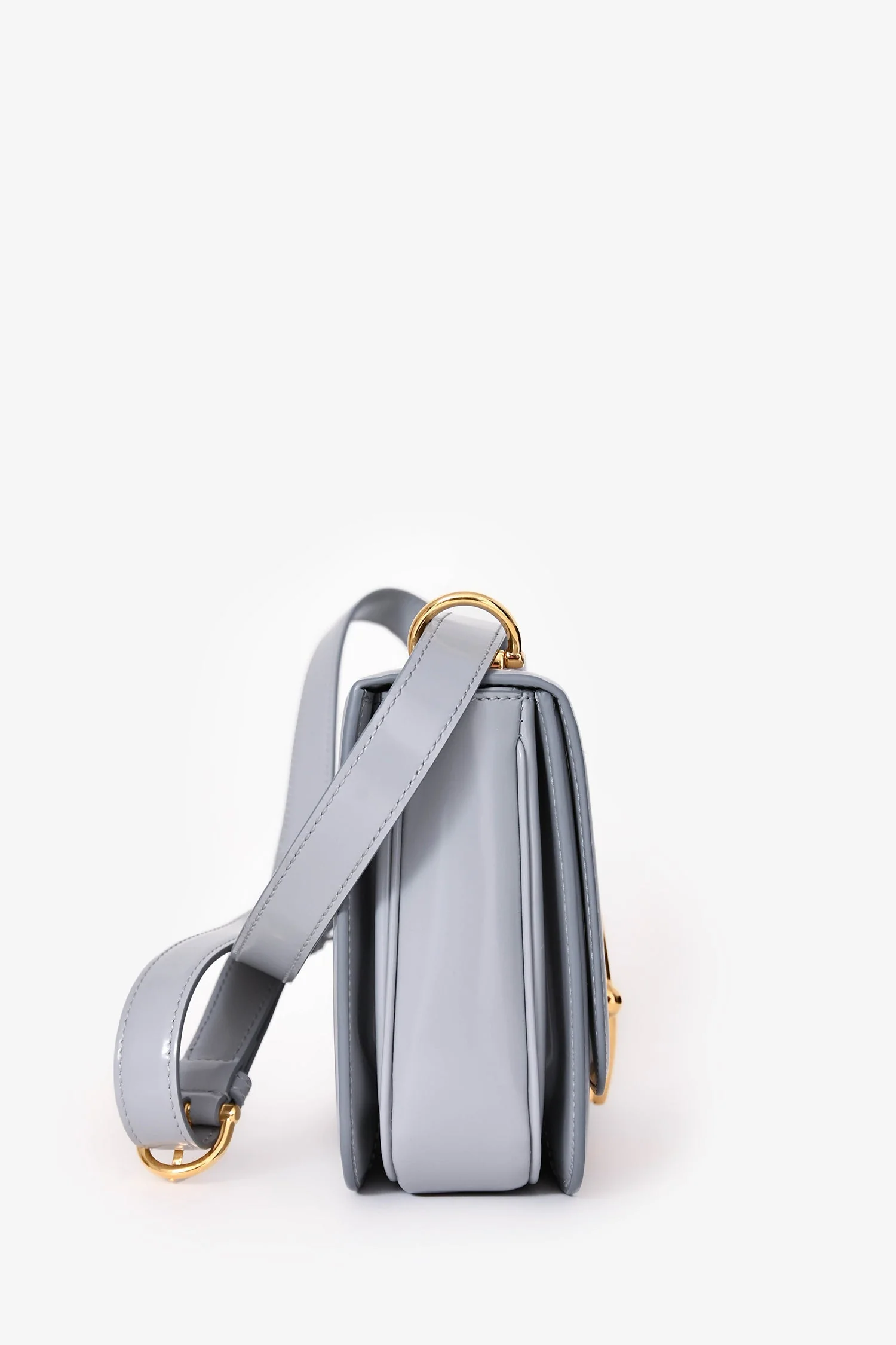 Gucci Grey Patent 'Siena' Small Shoulder Bag - Image 3