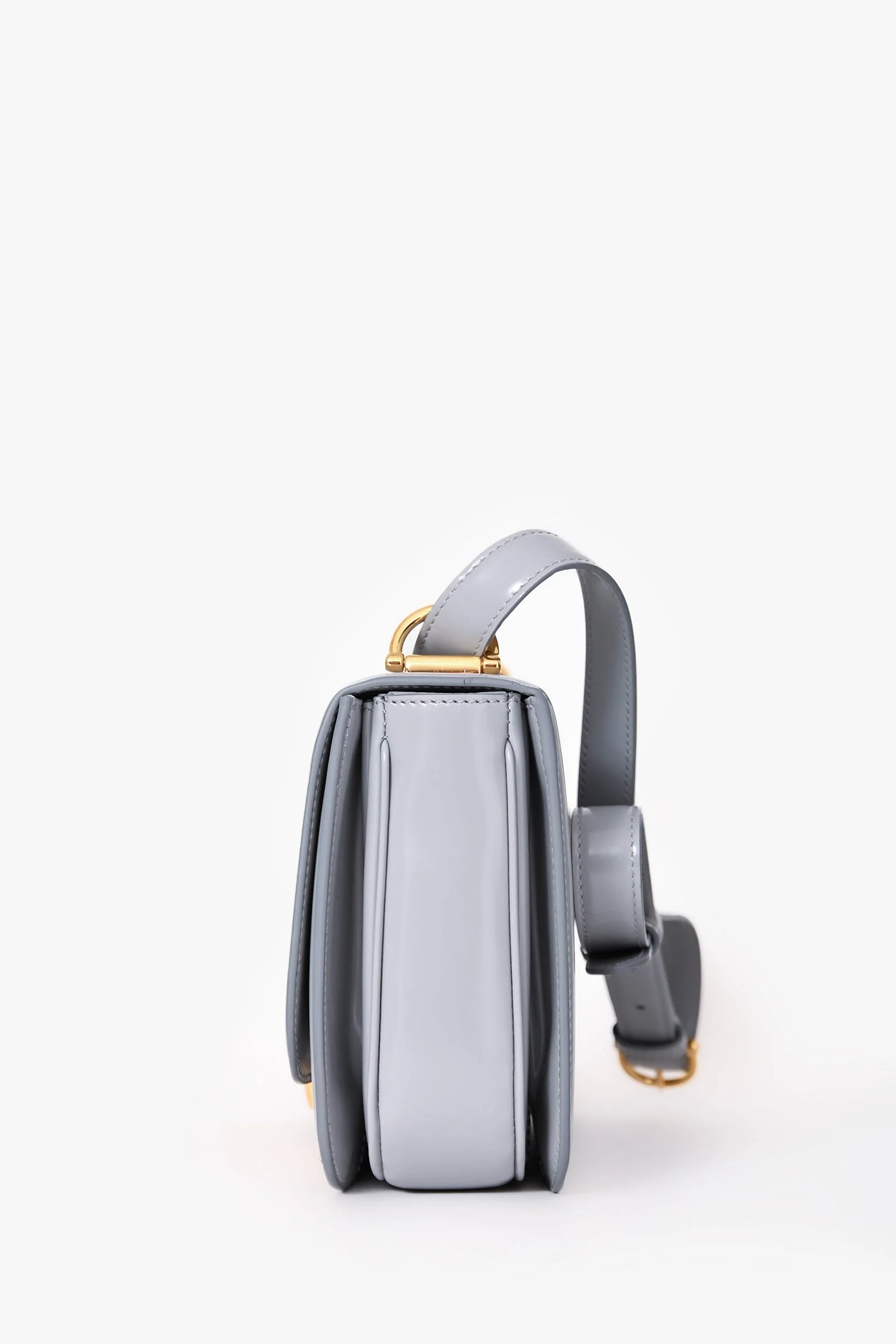 Gucci Grey Patent 'Siena' Small Shoulder Bag - Image 4