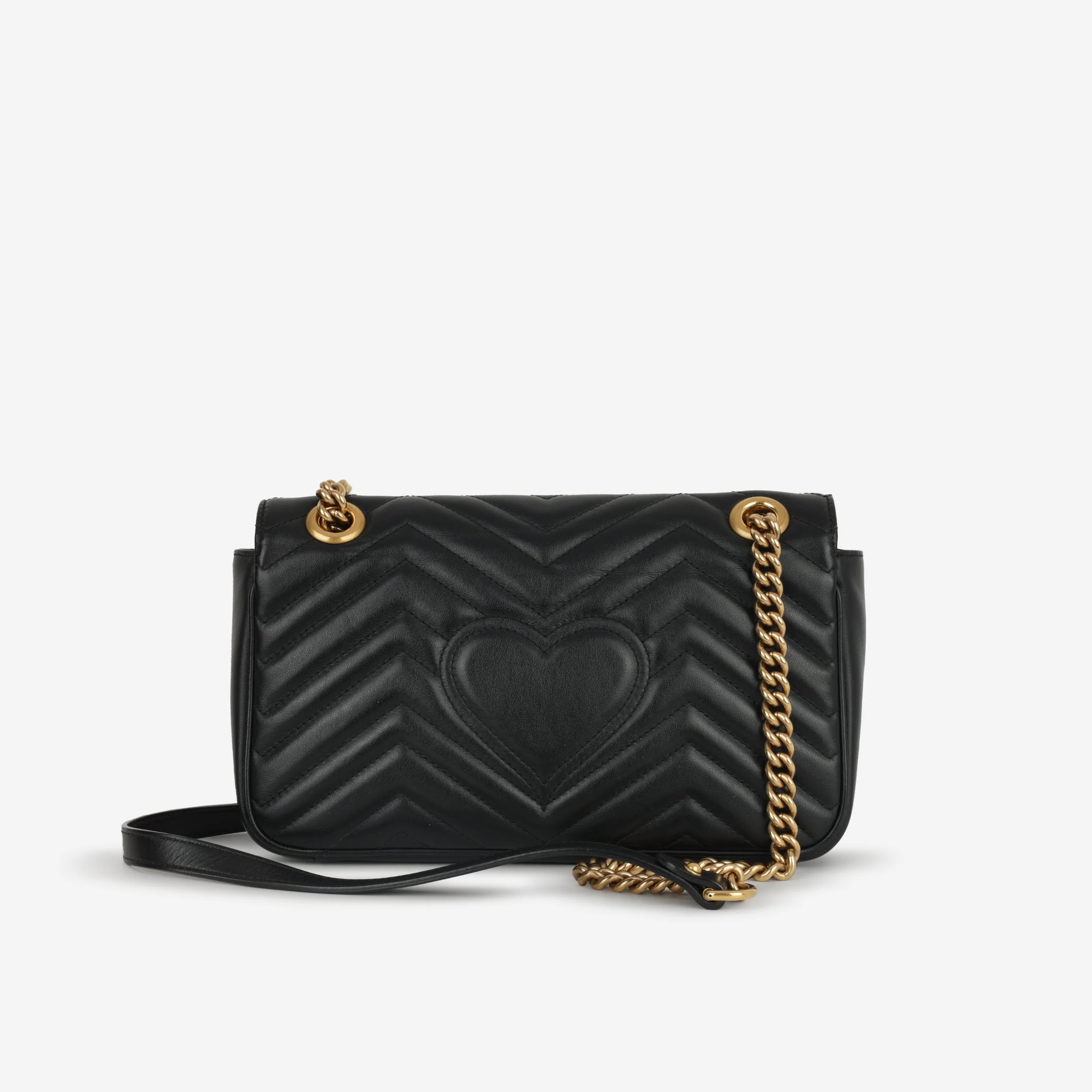 Gucci Medium GG Marmont - Black Calfskin | Gold Hardware - Image 3