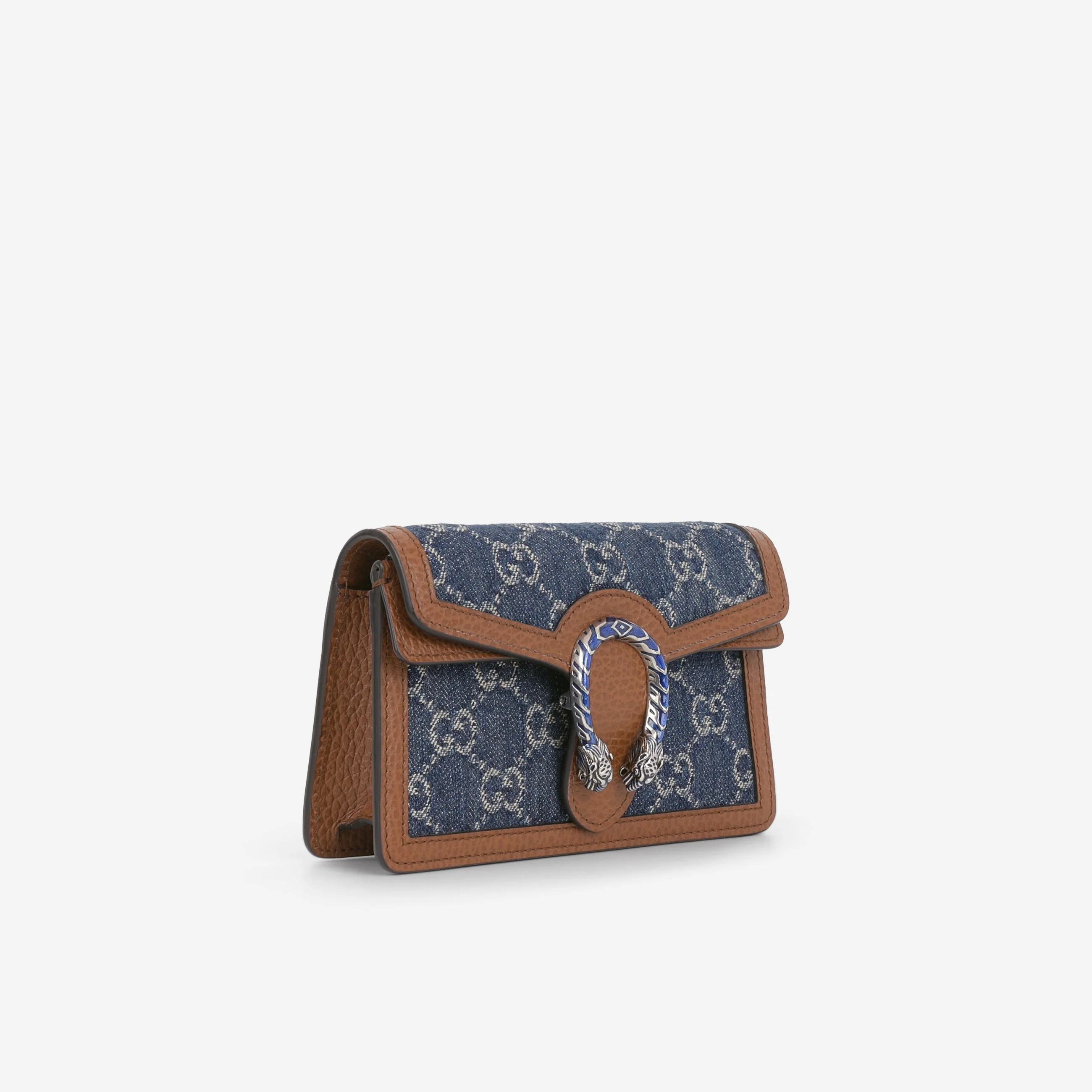 Gucci Super Mini Dionysus - Denim / Tan Calfskin | Silver Hardware - Image 2