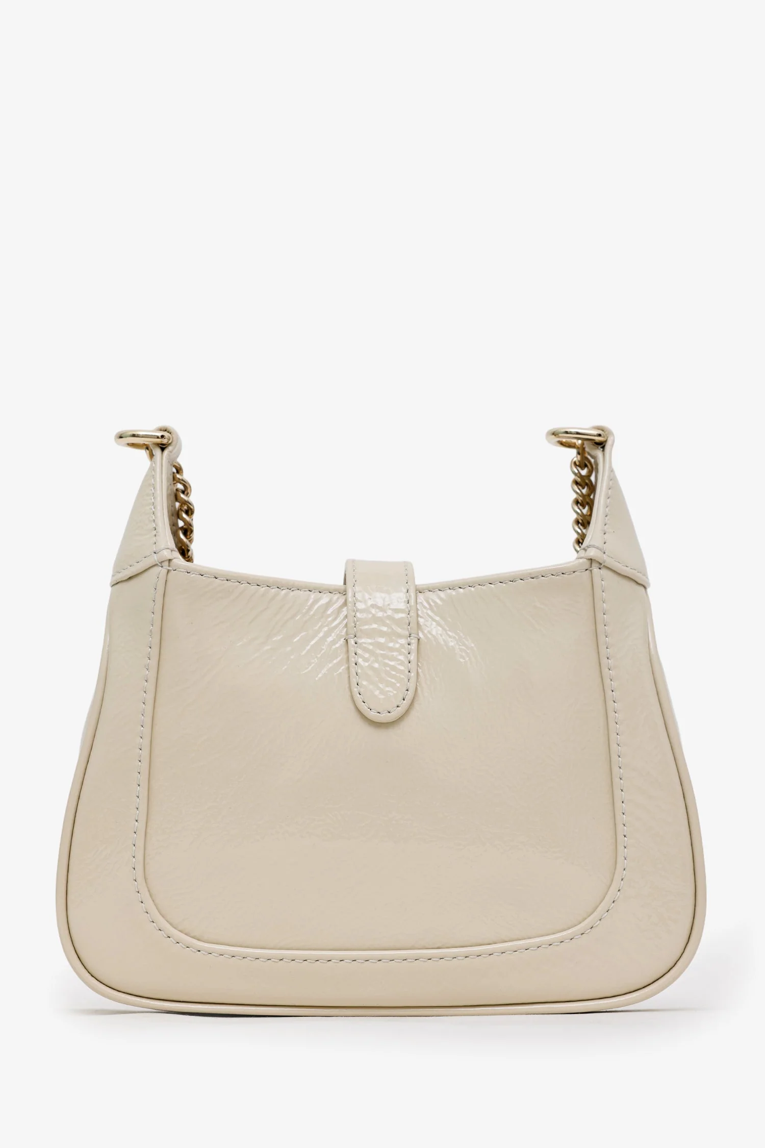 Gucci Ivory Patent Leather Mini Jackie Notte Chain Bag - Image 2