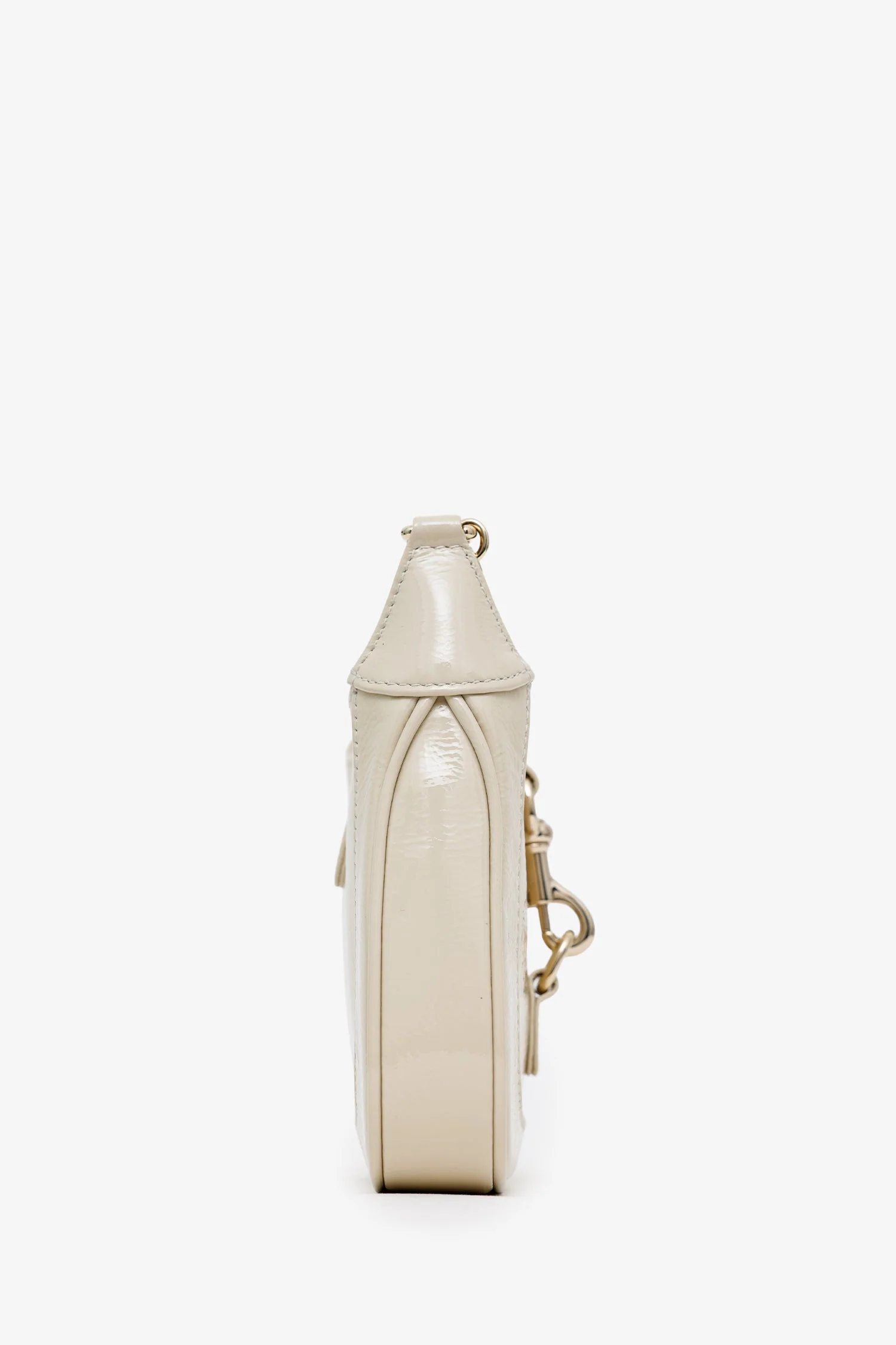 Gucci Ivory Patent Leather Mini Jackie Notte Chain Bag - Image 3