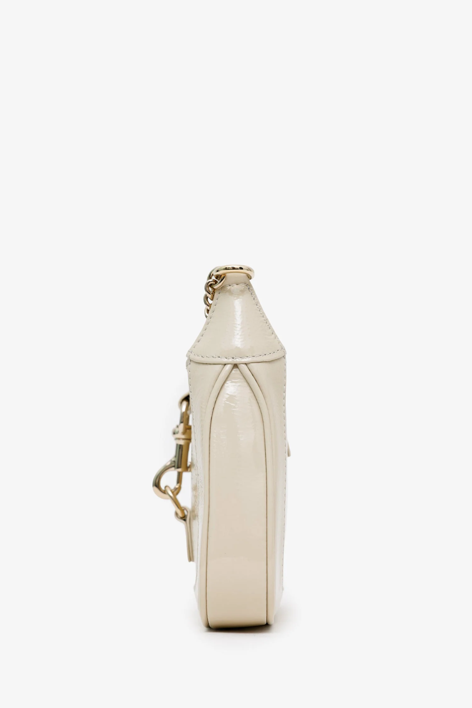 Gucci Ivory Patent Leather Mini Jackie Notte Chain Bag - Image 4