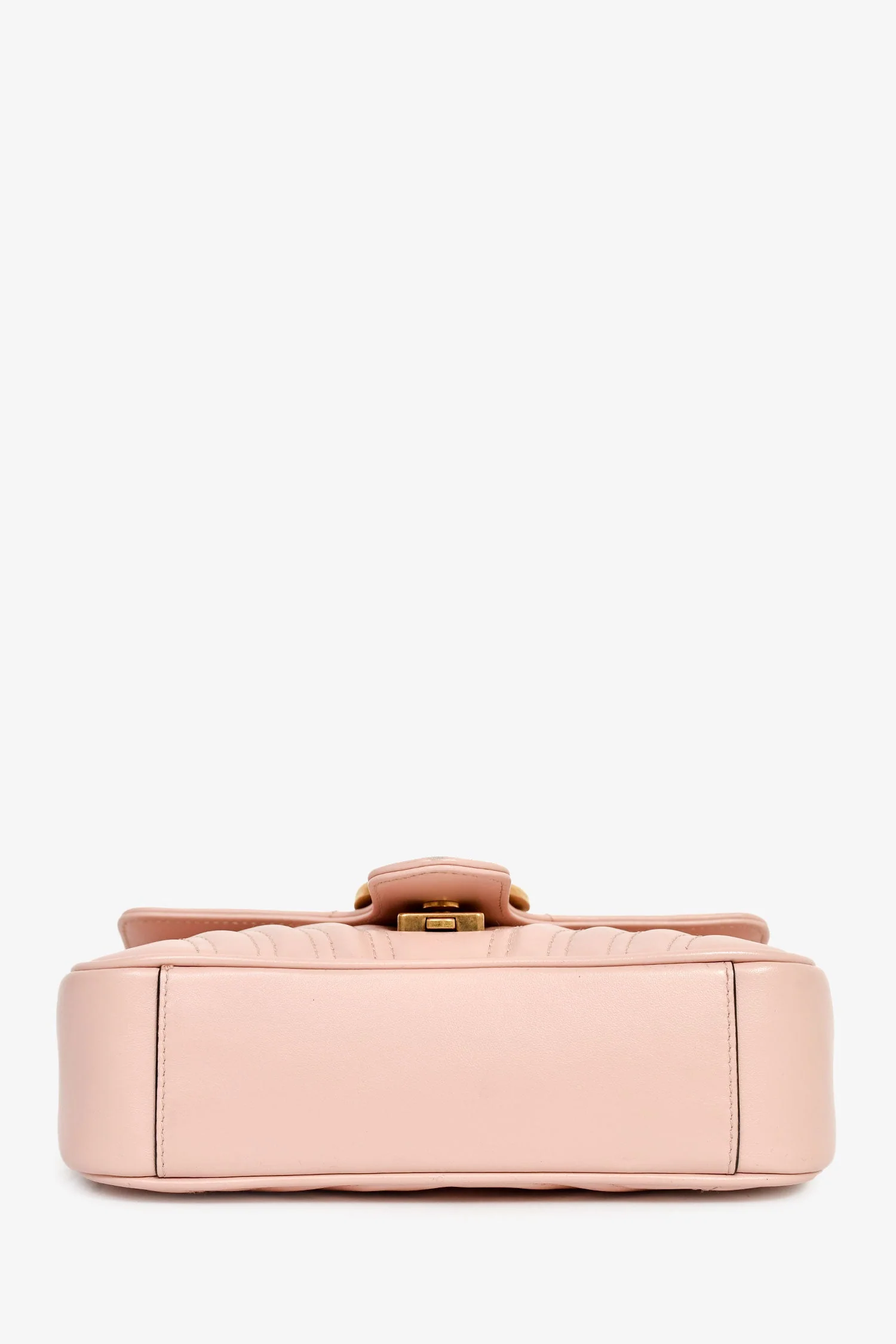 Gucci Light Pink Lambskin Matelasse Small GG Marmont Double Chain Shoulder Bag - Image 5