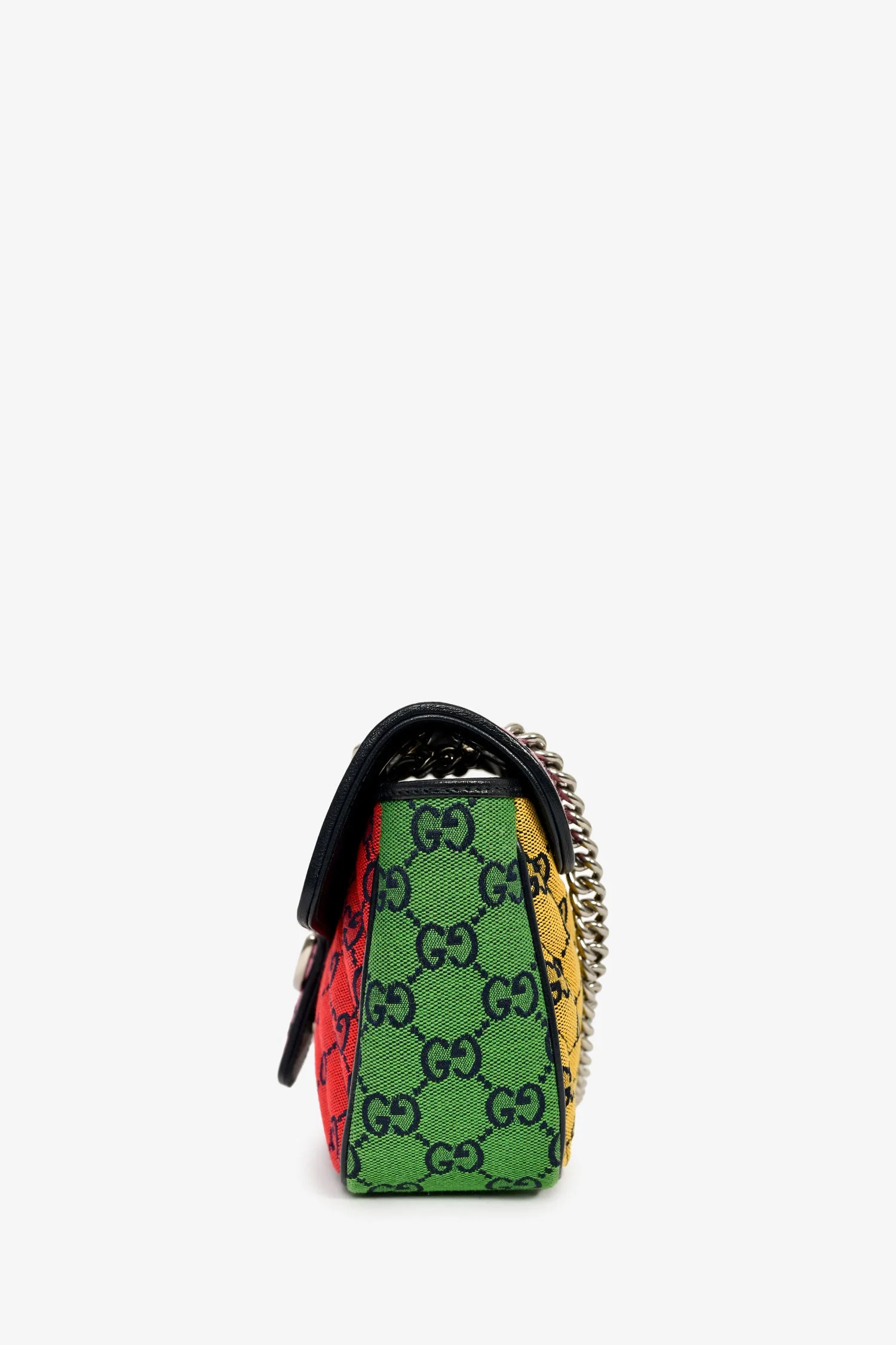 Gucci Multicolour Canvas Marmont GG Medium Crossbody Bag - Image 4