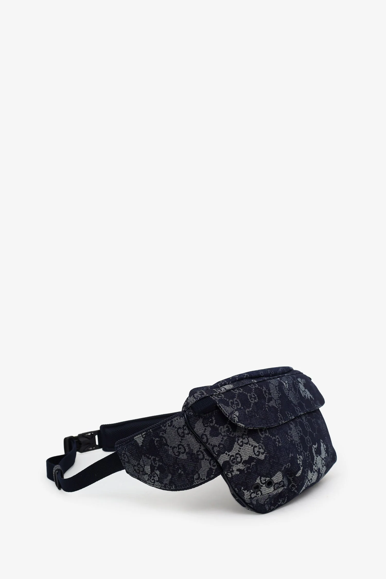 Gucci Navy Denim Camouflage Belt Bag - Image 5