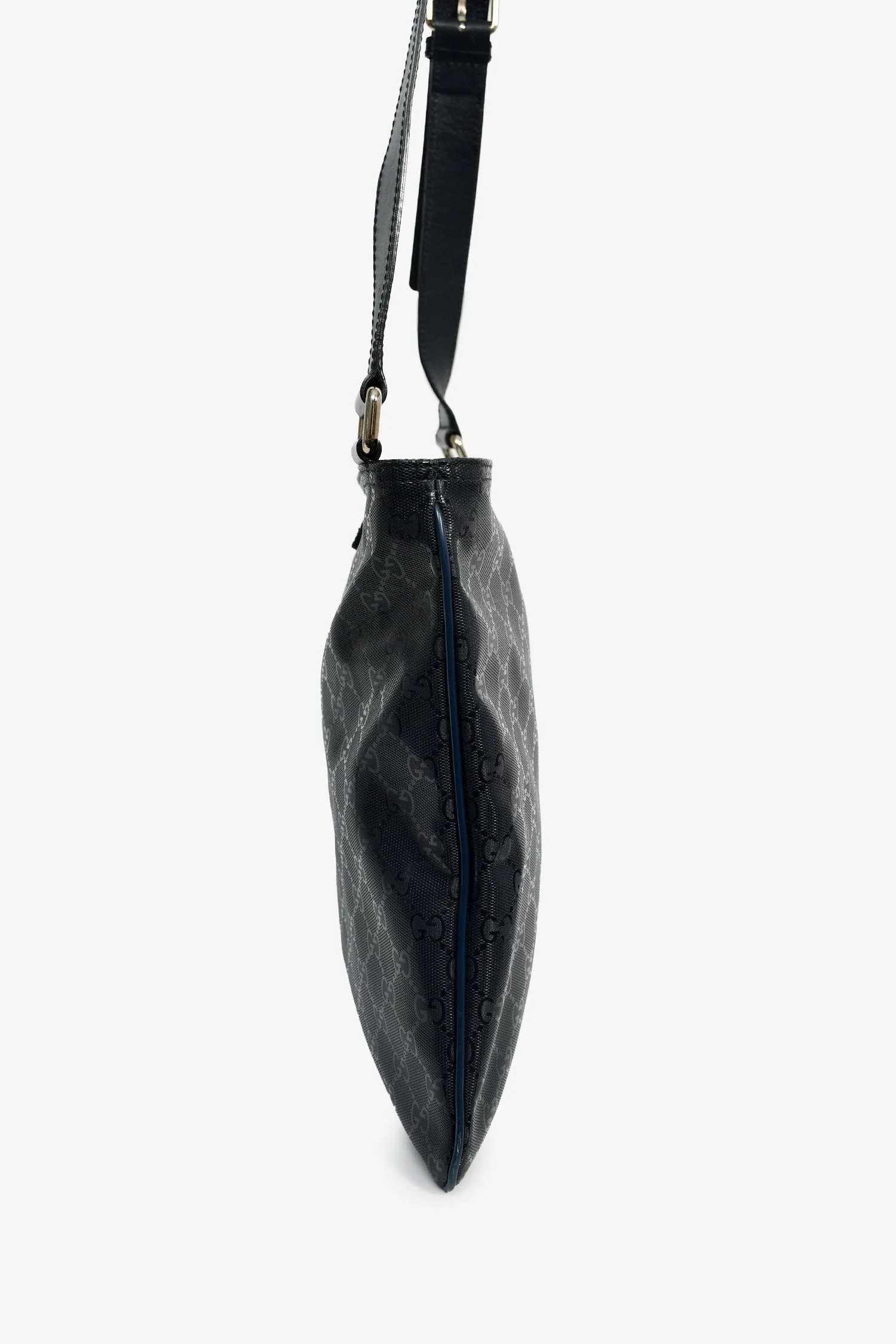 Gucci Navy GG Logo 'Imprime' Messenger Bag - Image 4