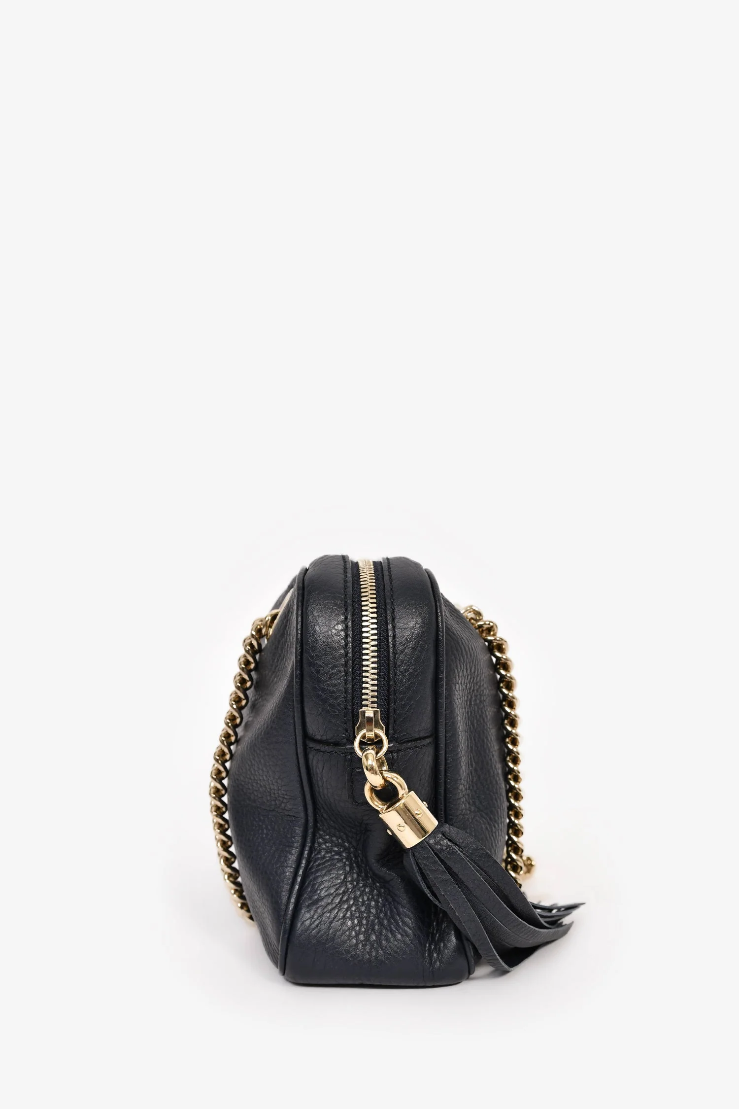 Gucci Navy Leather GG 'Soho' Camera Shoulder Bag - Image 3