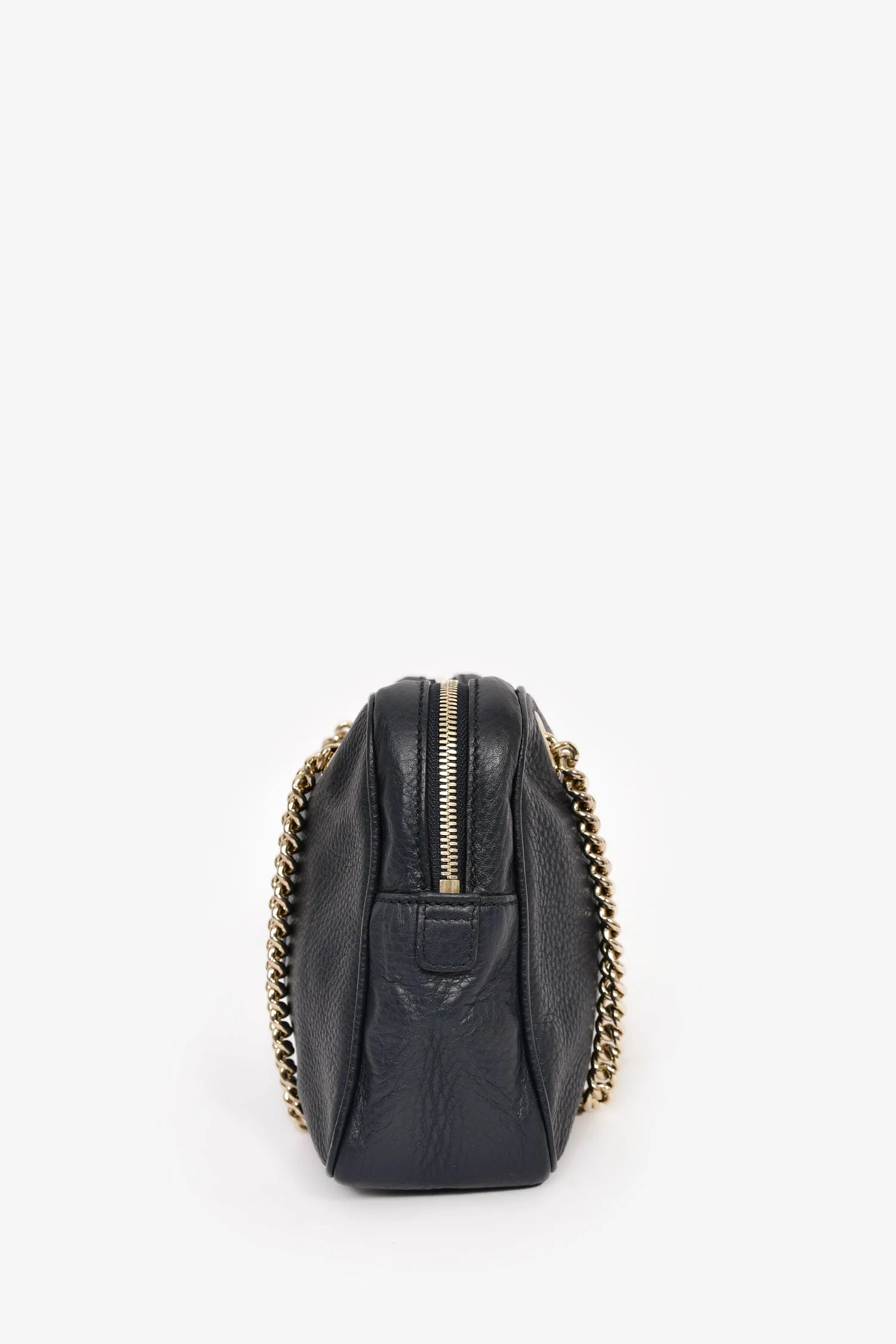 Gucci Navy Leather GG 'Soho' Camera Shoulder Bag - Image 4