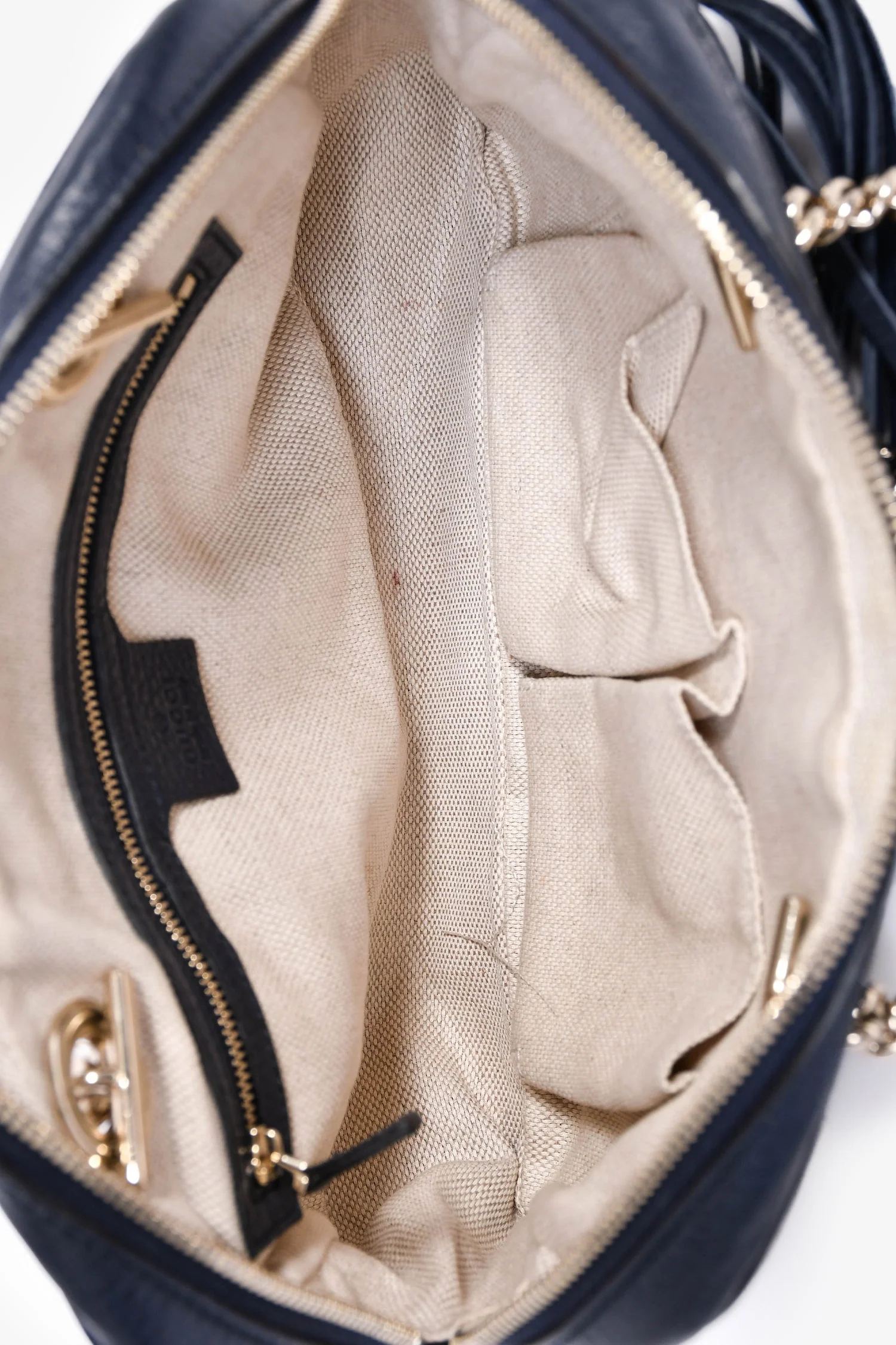 Gucci Navy Leather GG 'Soho' Camera Shoulder Bag - Image 6
