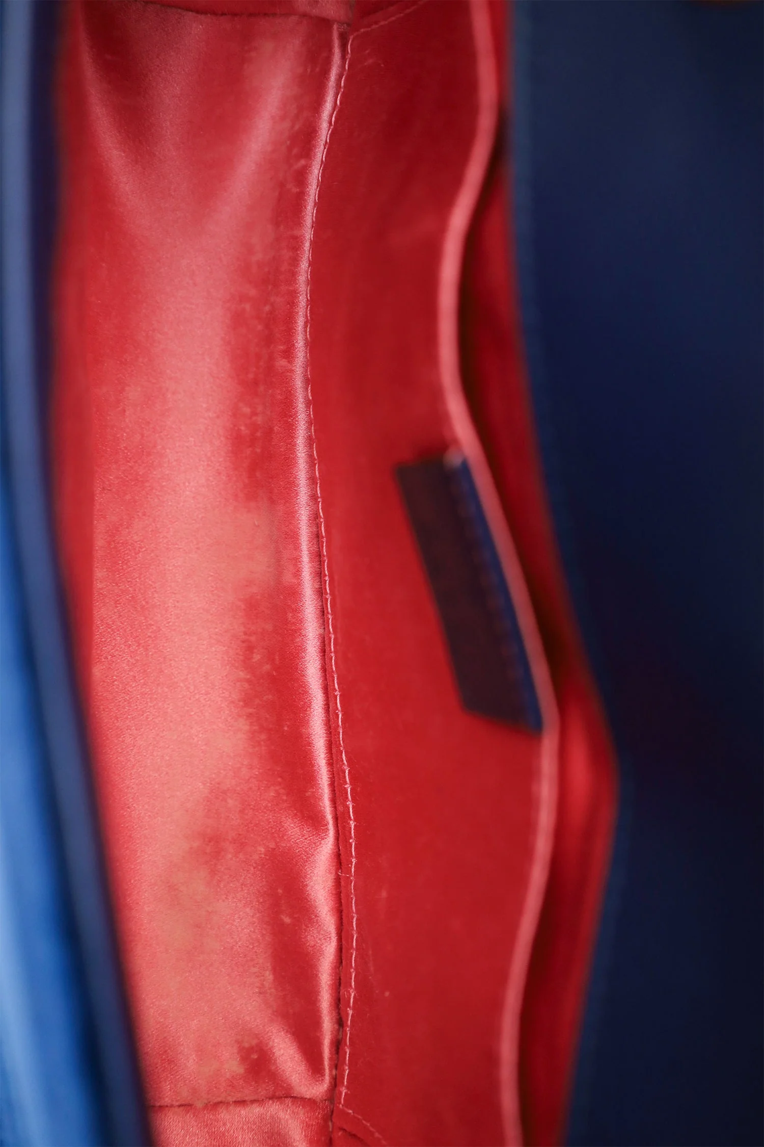 Gucci Navy Velvet Mini 'GG' Marmont Shoulder Bag - Image 7