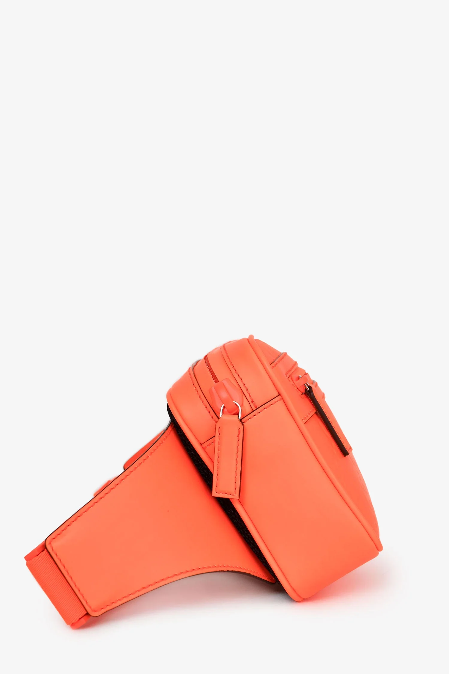 Gucci Neon Orange Leather GG Marmont Belt Bag - Image 3