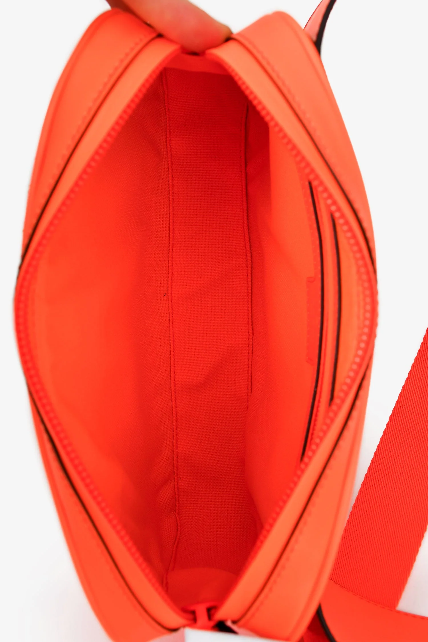 Gucci Neon Orange Leather GG Marmont Belt Bag - Image 6