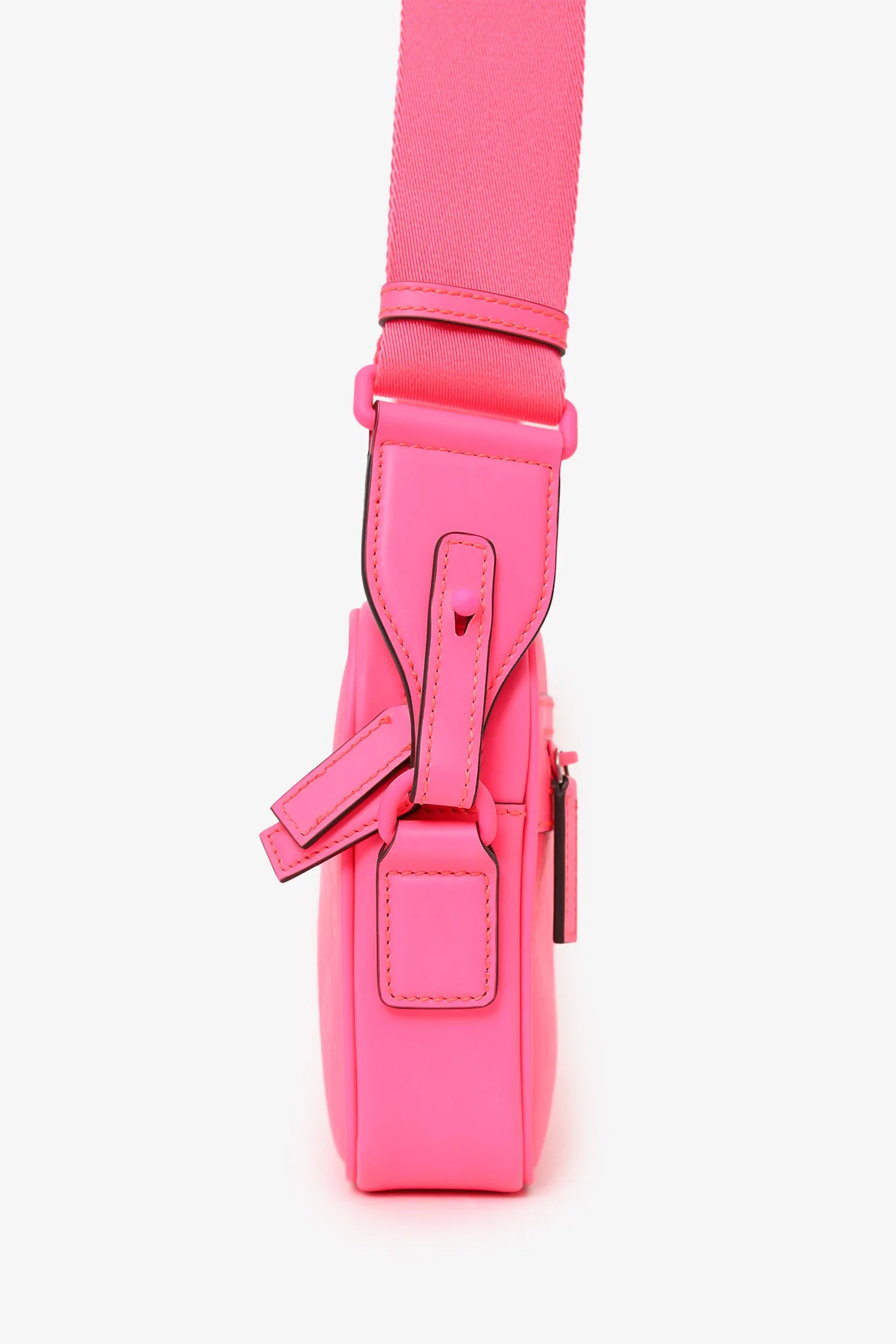 Gucci Neon Pink Rubber-Effect Crossbody Bag - Image 5