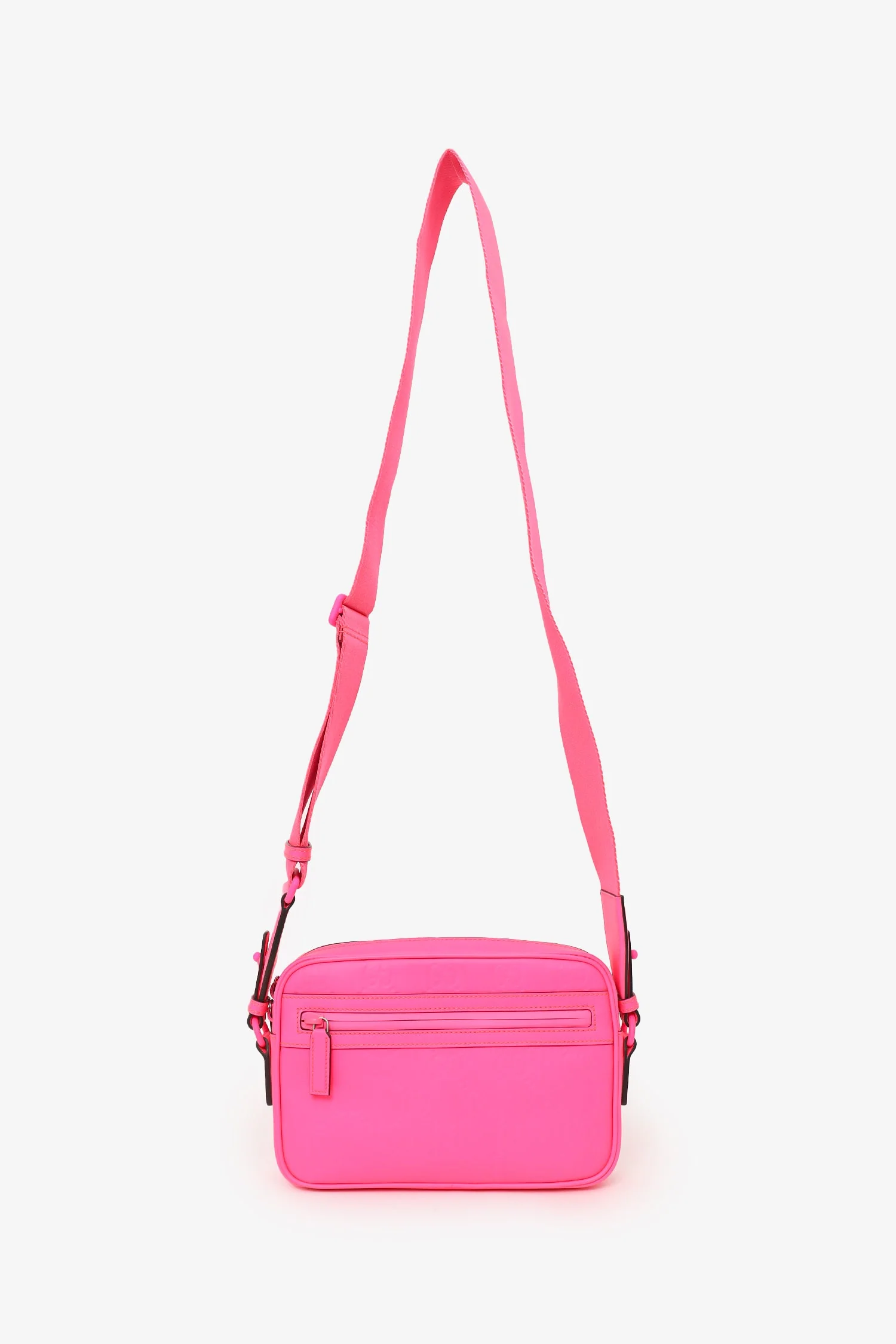 Gucci Neon Pink Rubber-Effect Crossbody Bag - Image 7