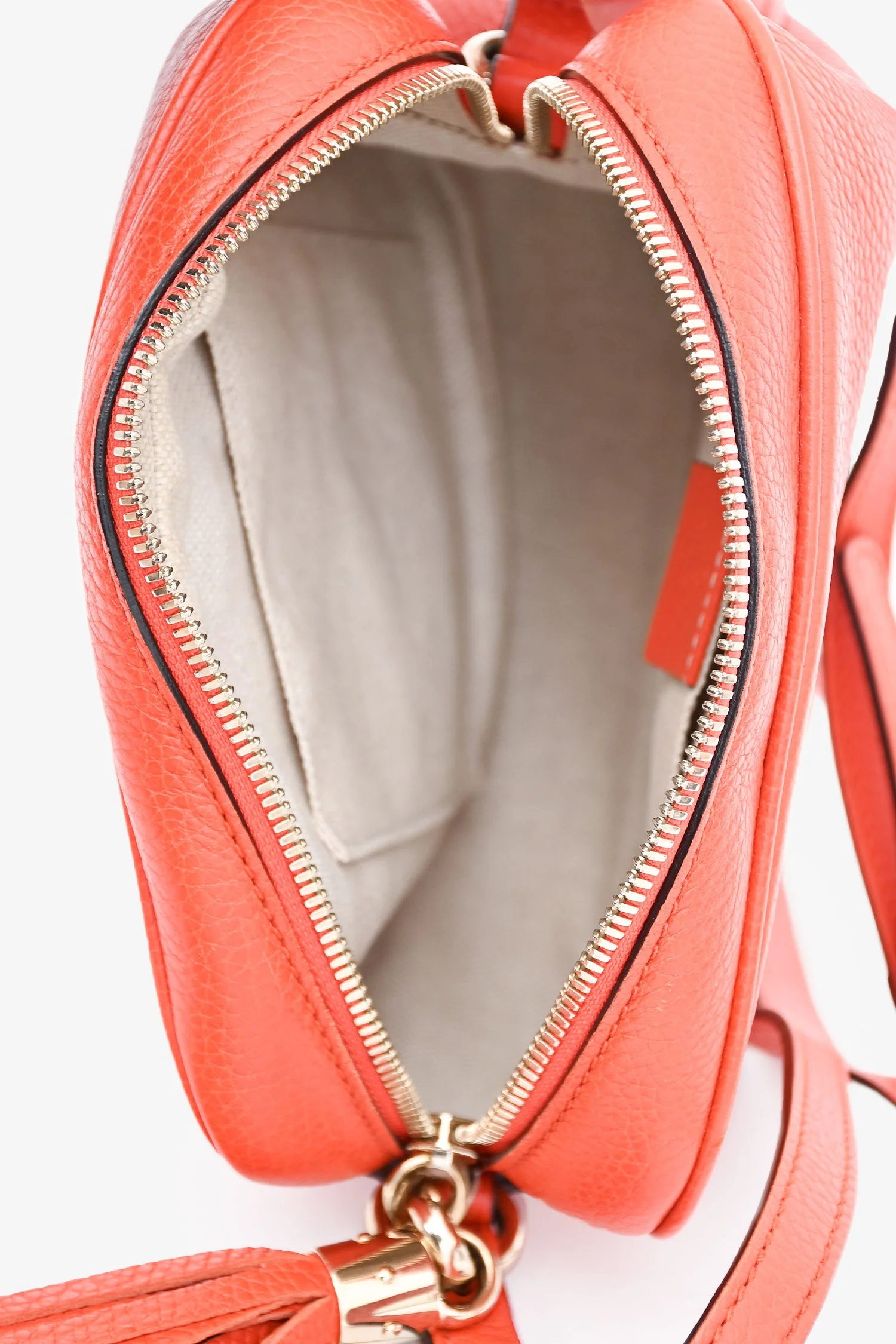 Gucci Orange Leather Soho Disco Crossbody - Image 6