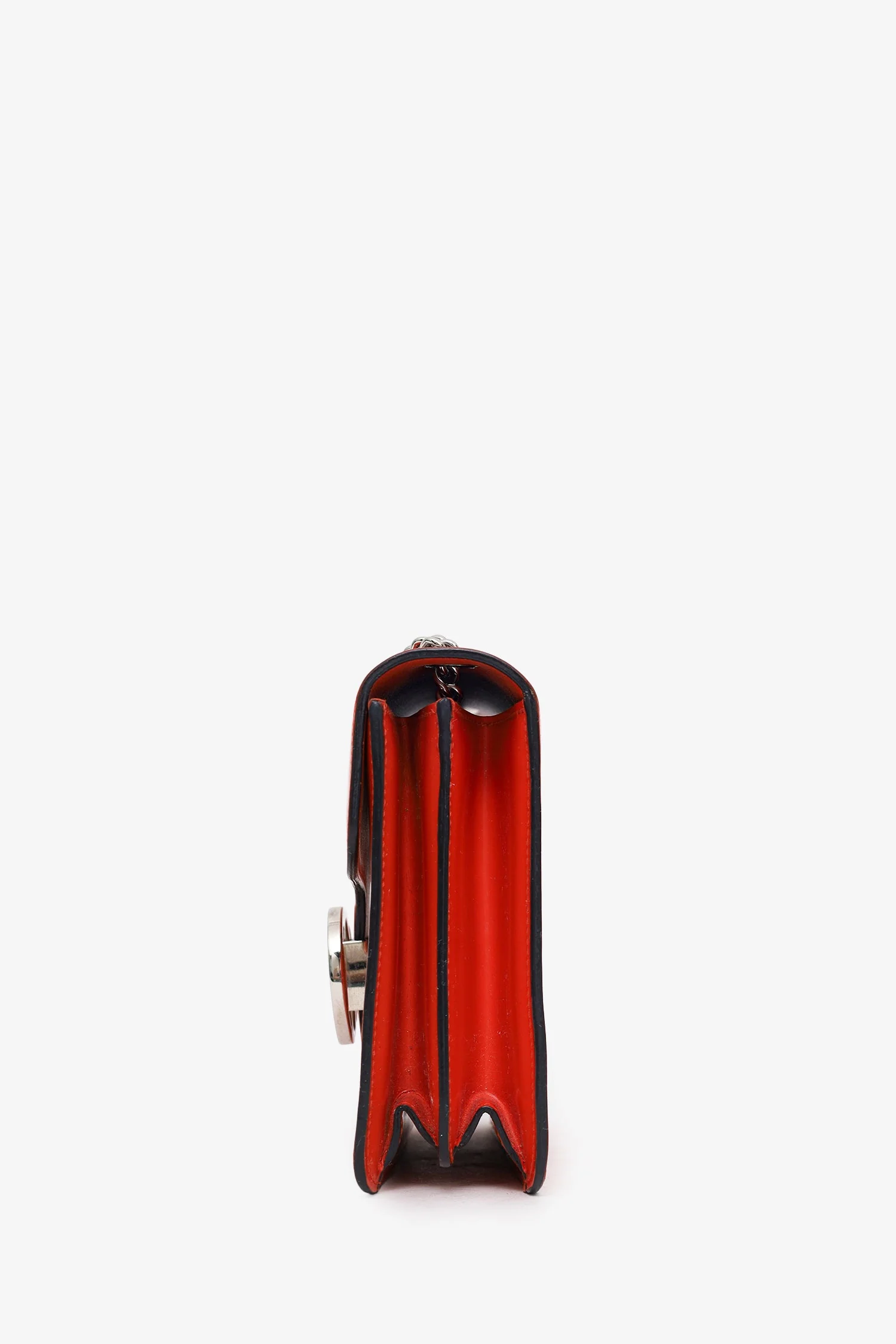 Gucci Orange Patent Leather GG 'Dollar' Small Shoulder Bag - Image 4