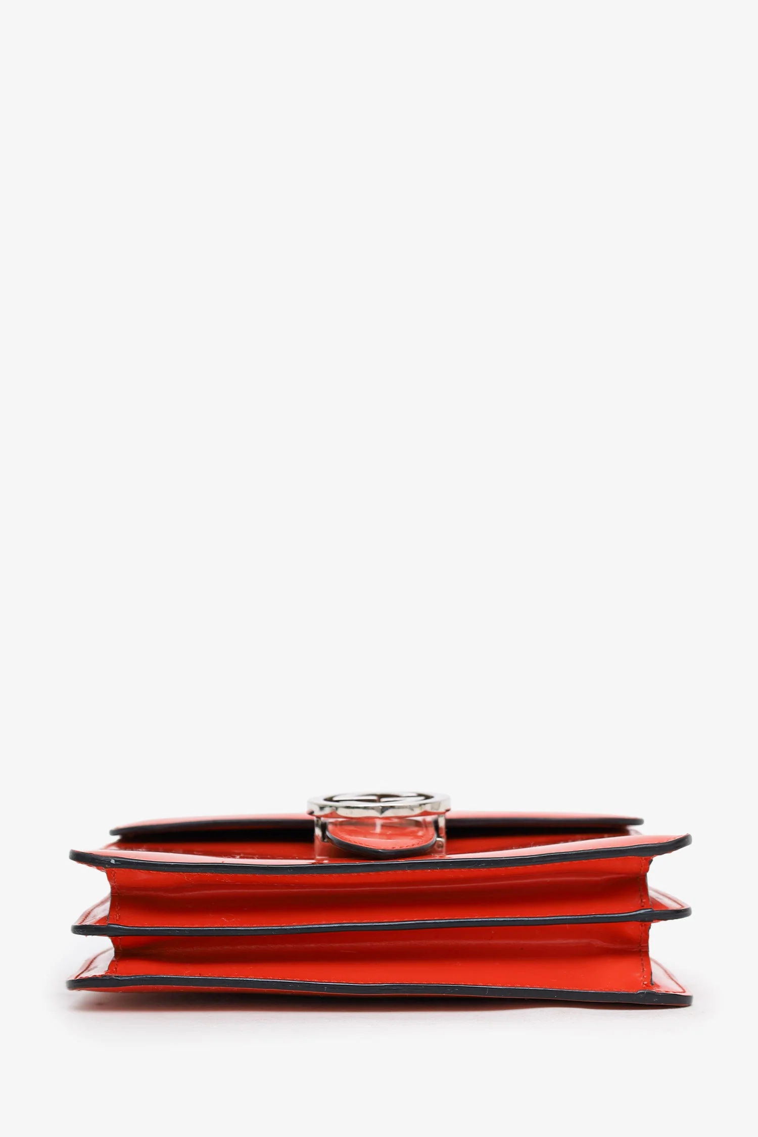 Gucci Orange Patent Leather GG 'Dollar' Small Shoulder Bag - Image 5