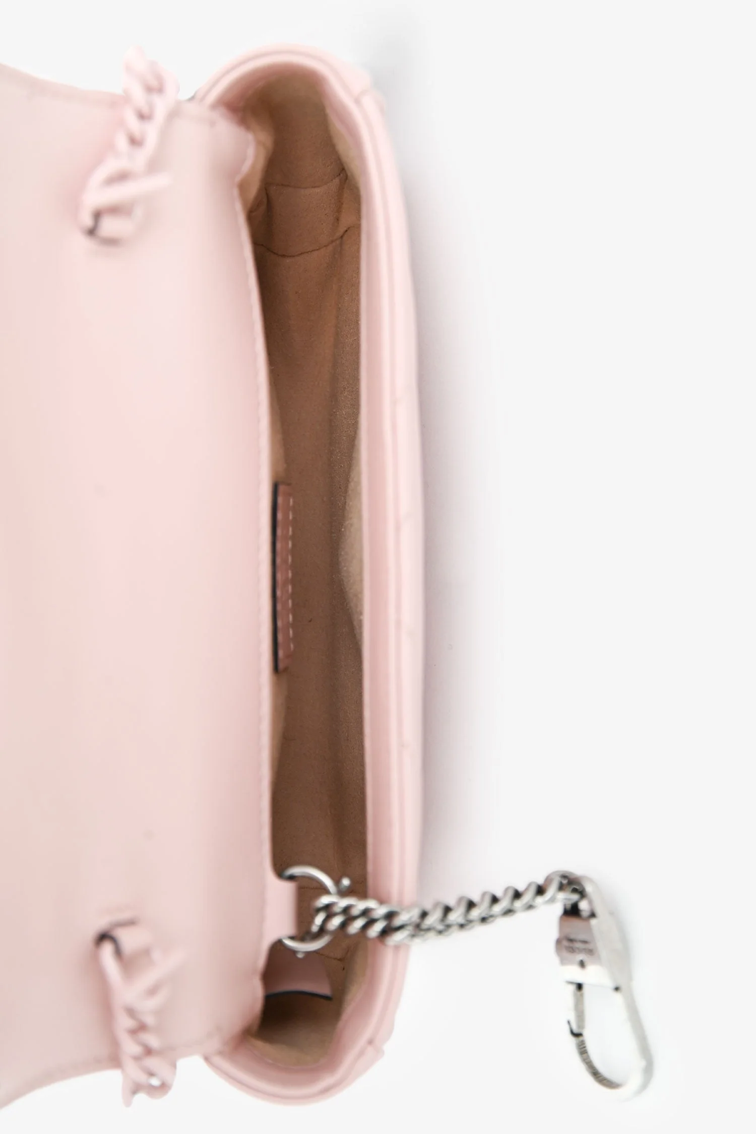 Gucci Perfect Pink Leather Chevron Quilted Super Mini GG Marmont Belt Bag - Image 6