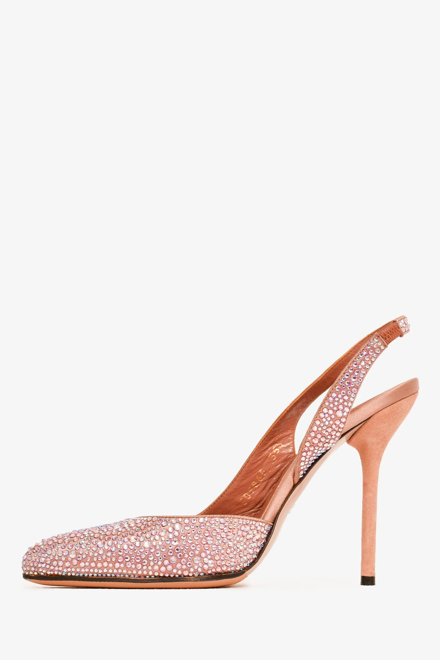 Gucci Pink/Crystal Pointed Toe Pumps Size 35.5 - Image 4