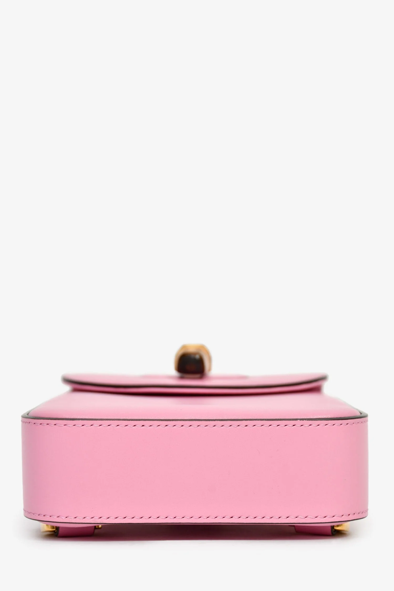Gucci Pink Leather Bamboo Flap Crossbody - Image 5