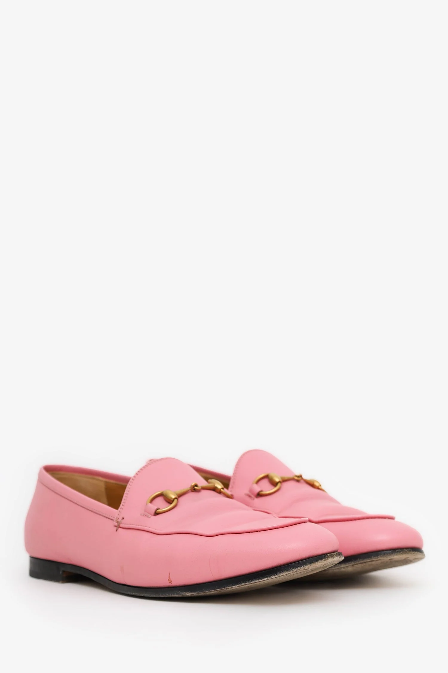 Gucci Pink Leather Horsebit Loafers Size 39.5 - Image 2