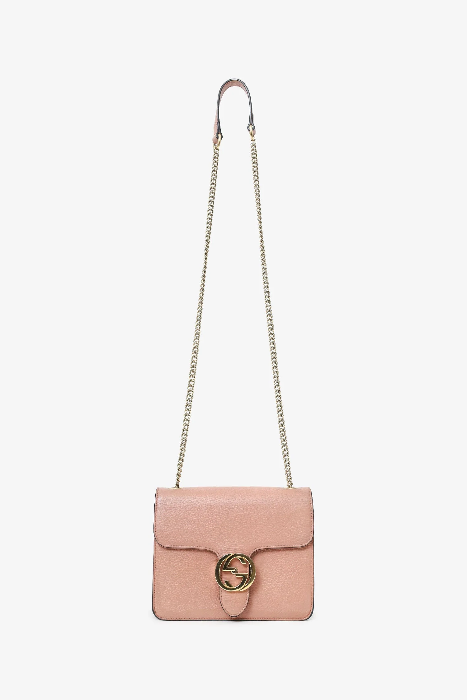 Gucci Pink Leather  Interlocking G Small Dollar Bag - Image 7