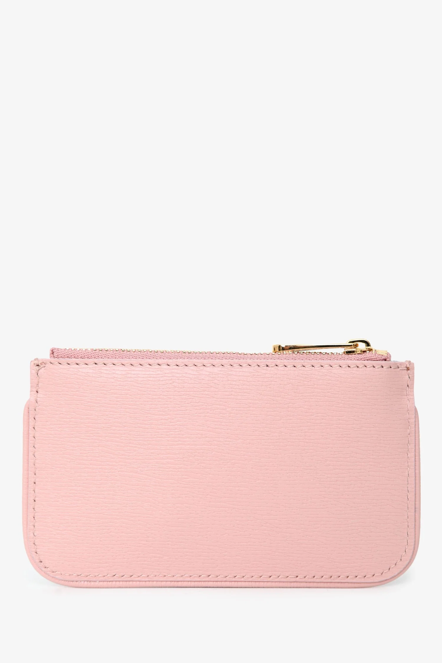 Gucci Pink Leather Logo Zip Wallet with Keychain - Image 2