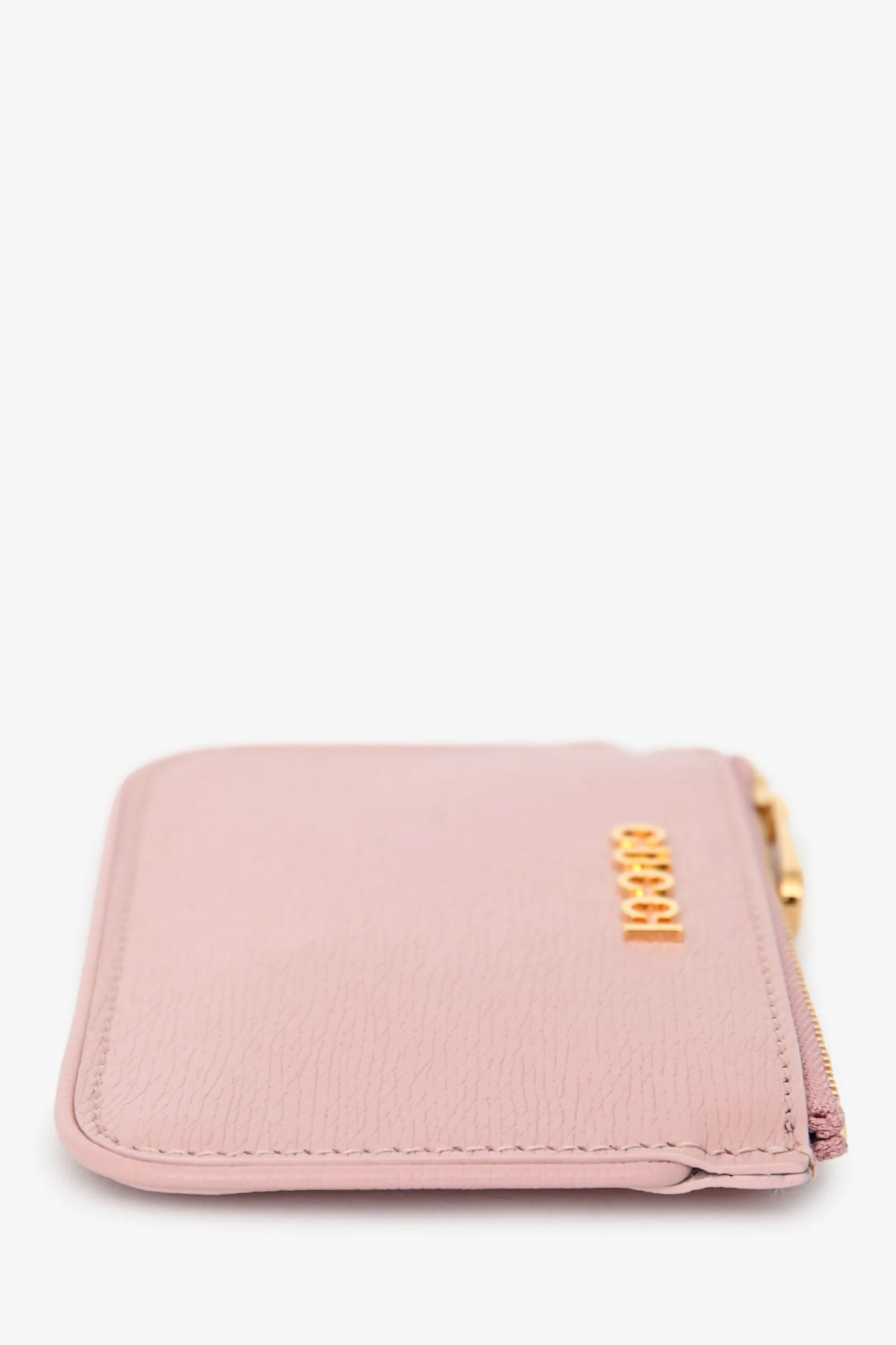 Gucci Pink Leather Logo Zip Wallet with Keychain - Image 3