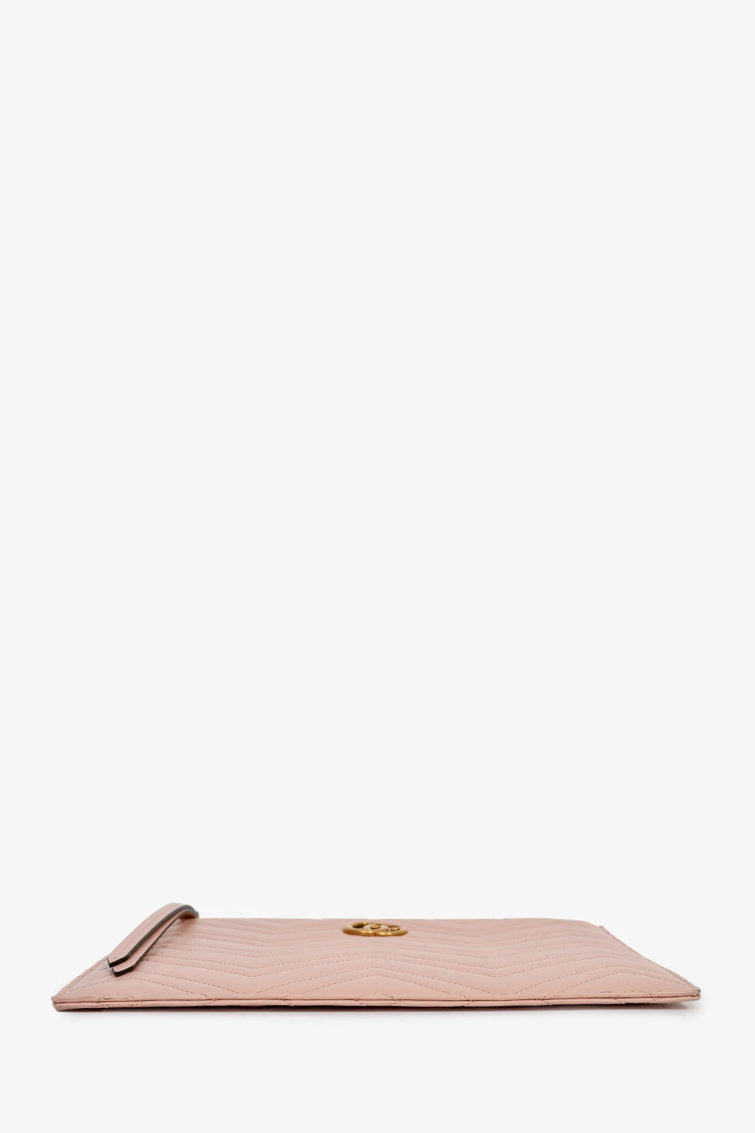 Gucci Pink Leather Marmont GG Zip Pouch - Image 5