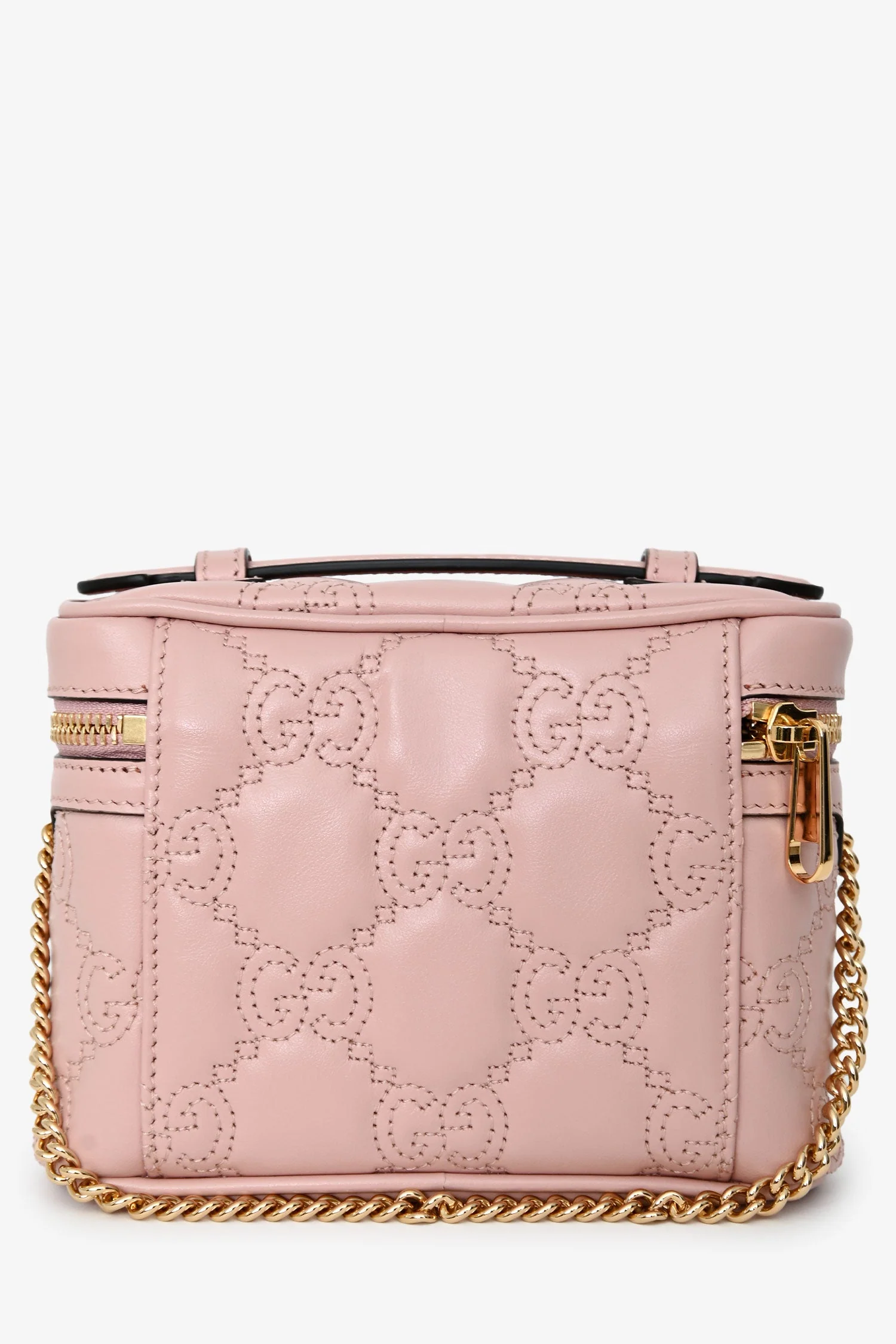 Gucci Pink Leather Matelasse GG Vanity Mini Top Handle Bag - Image 2