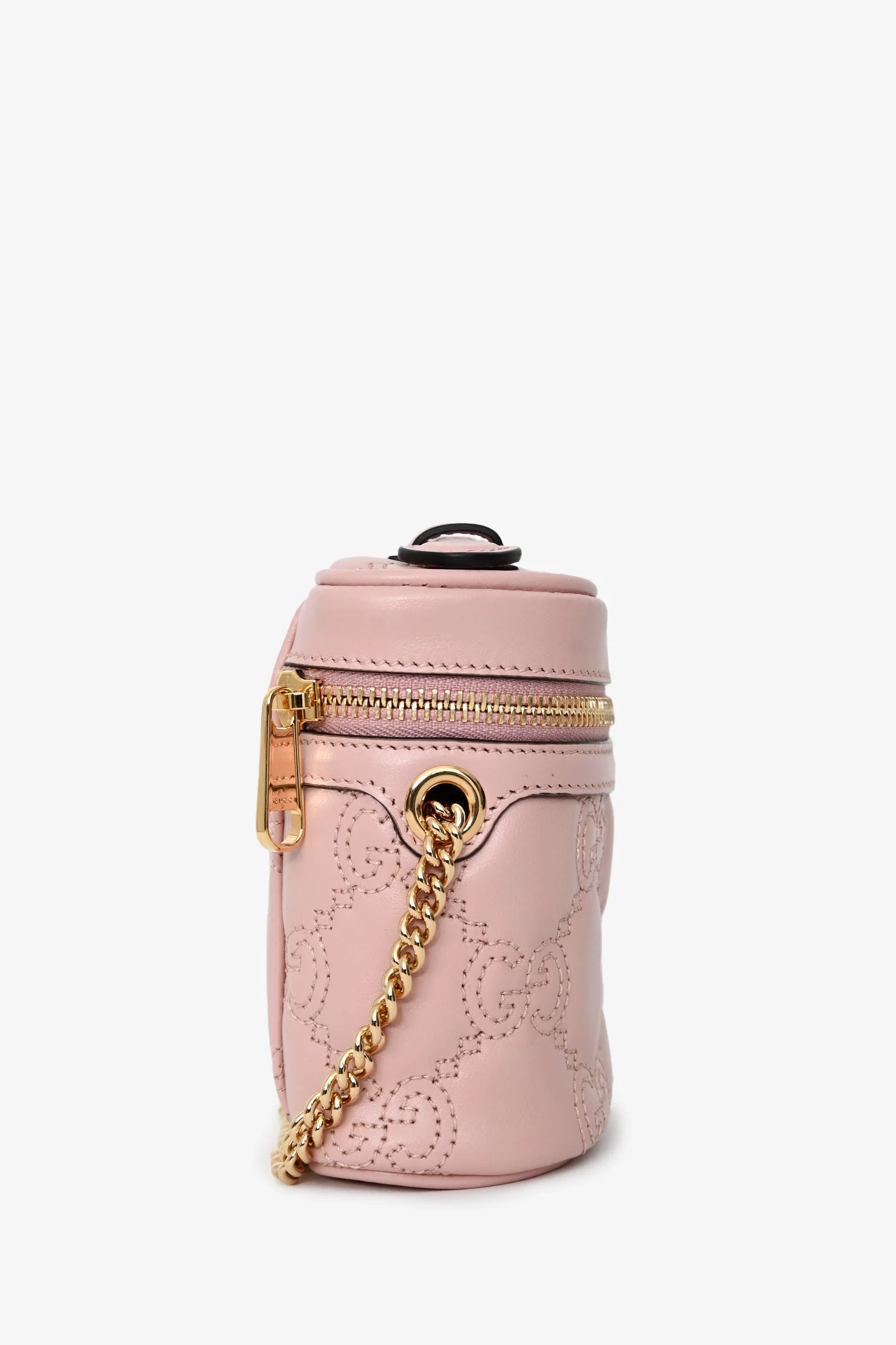 Gucci Pink Leather Matelasse GG Vanity Mini Top Handle Bag - Image 3