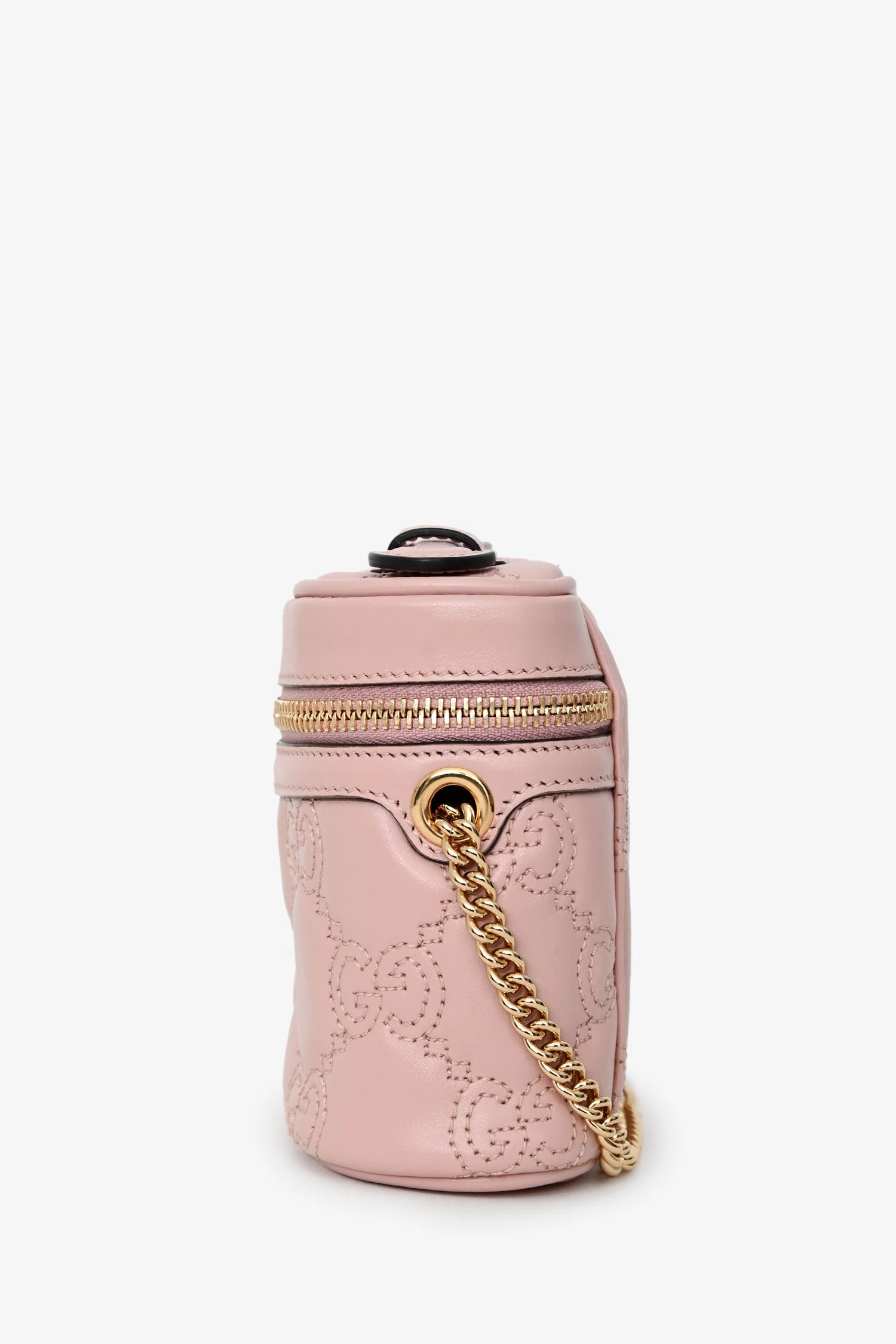 Gucci Pink Leather Matelasse GG Vanity Mini Top Handle Bag - Image 4